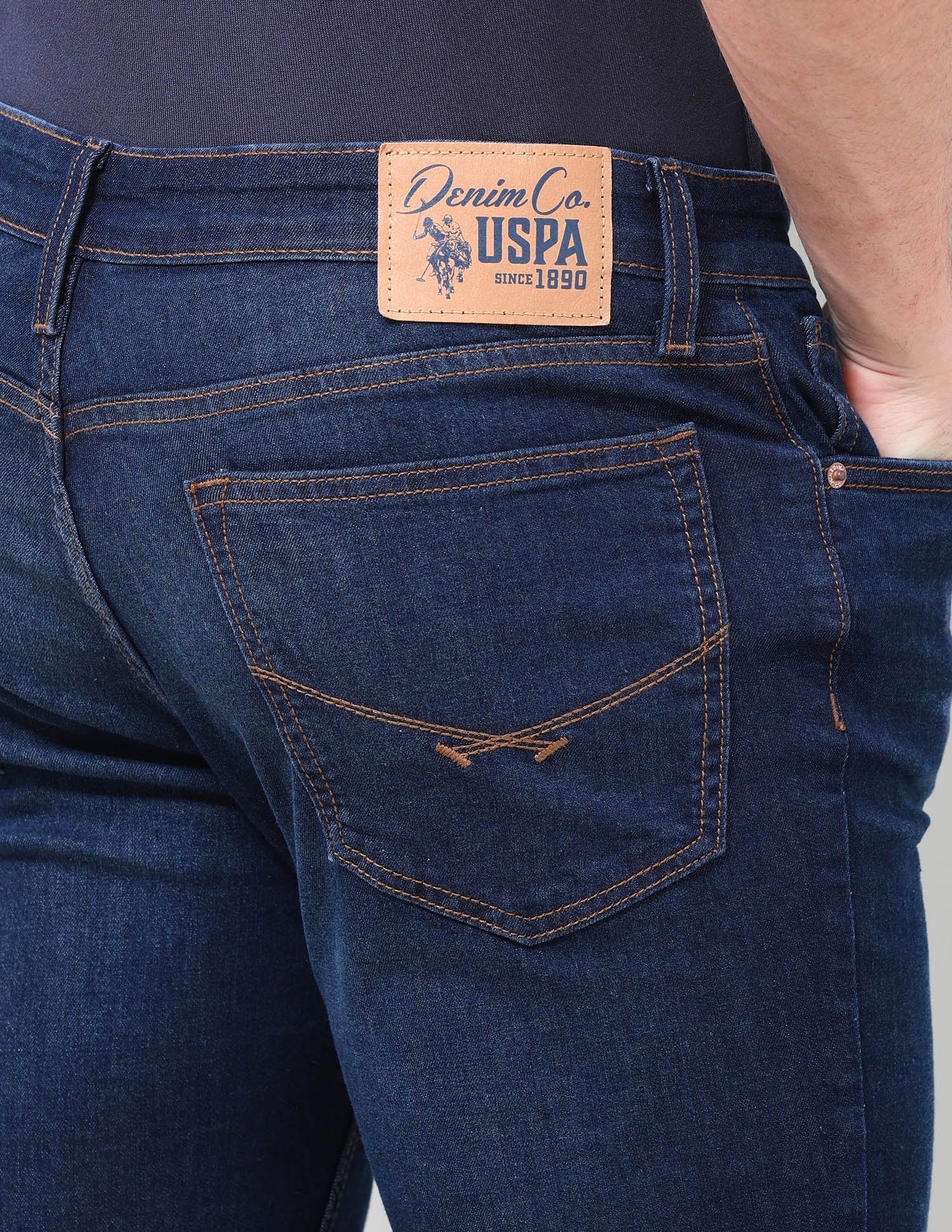 Brandon Slim-Tapered Fit Blue Jeans Dark Indigo - U.S. Polo Assn. India | Large