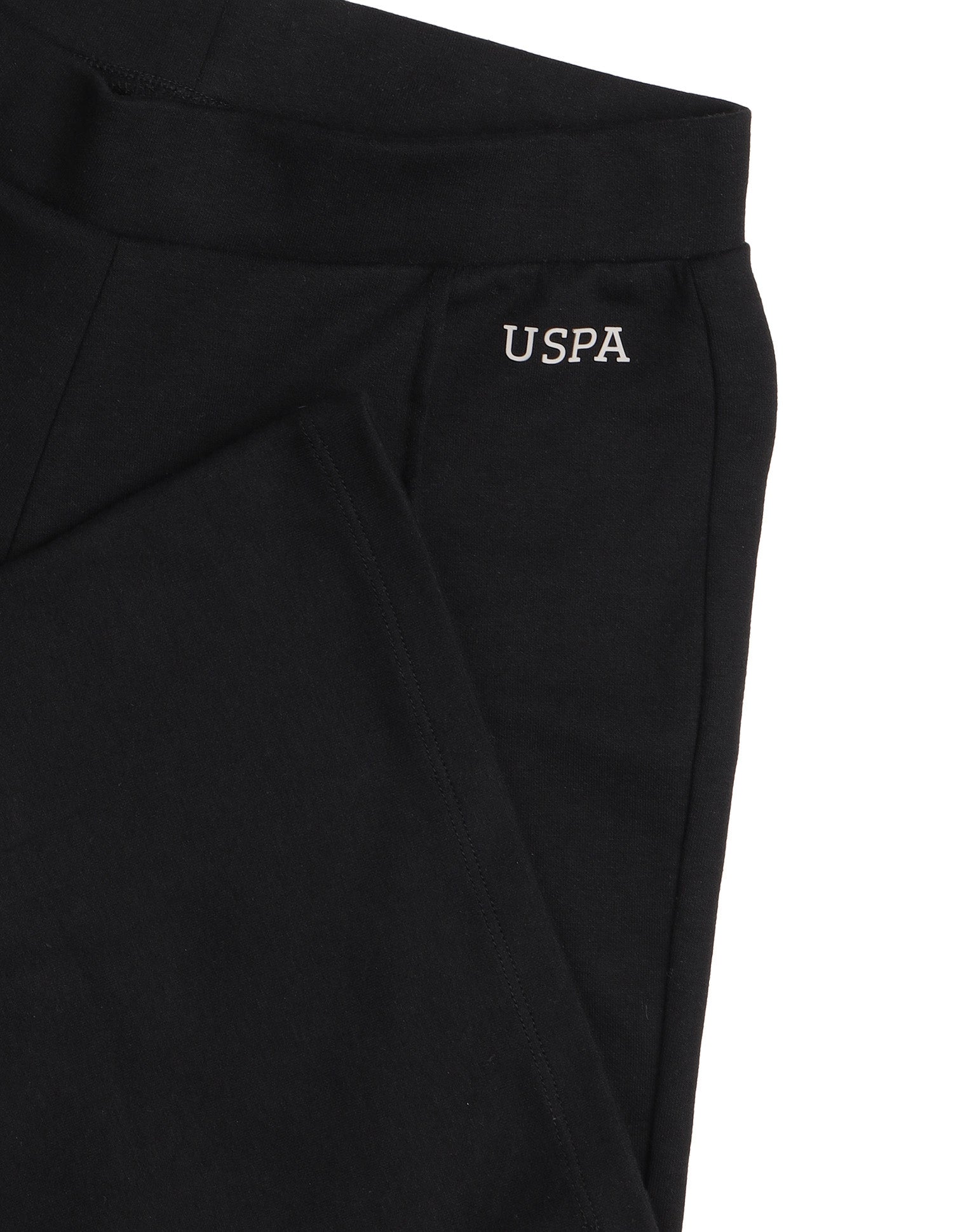 High Rise Flared Fit Trousers Black - U.S. Polo Assn. India | Large