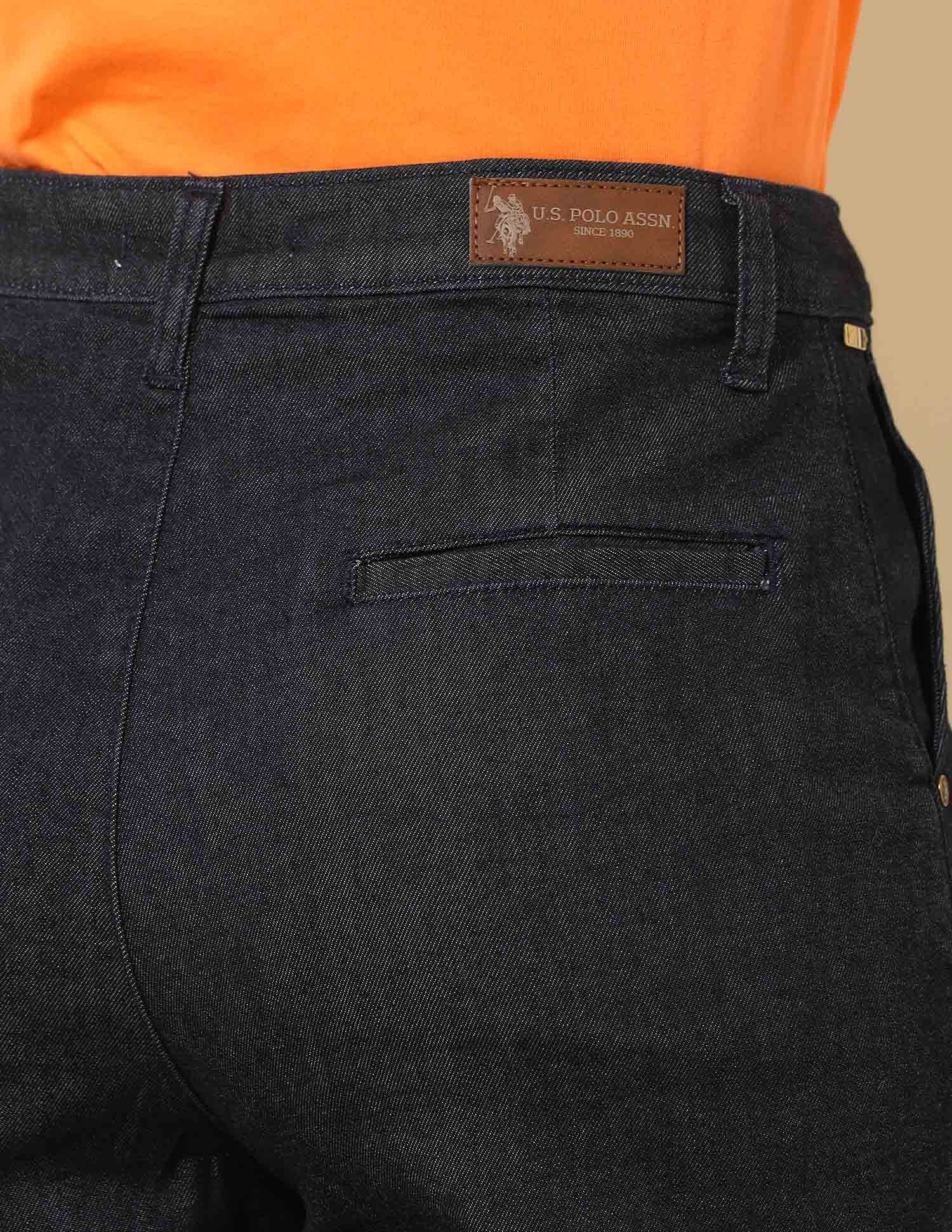 High Rise Wide Leg Jeans Dark Blue - U.S. Polo Assn. India | Large