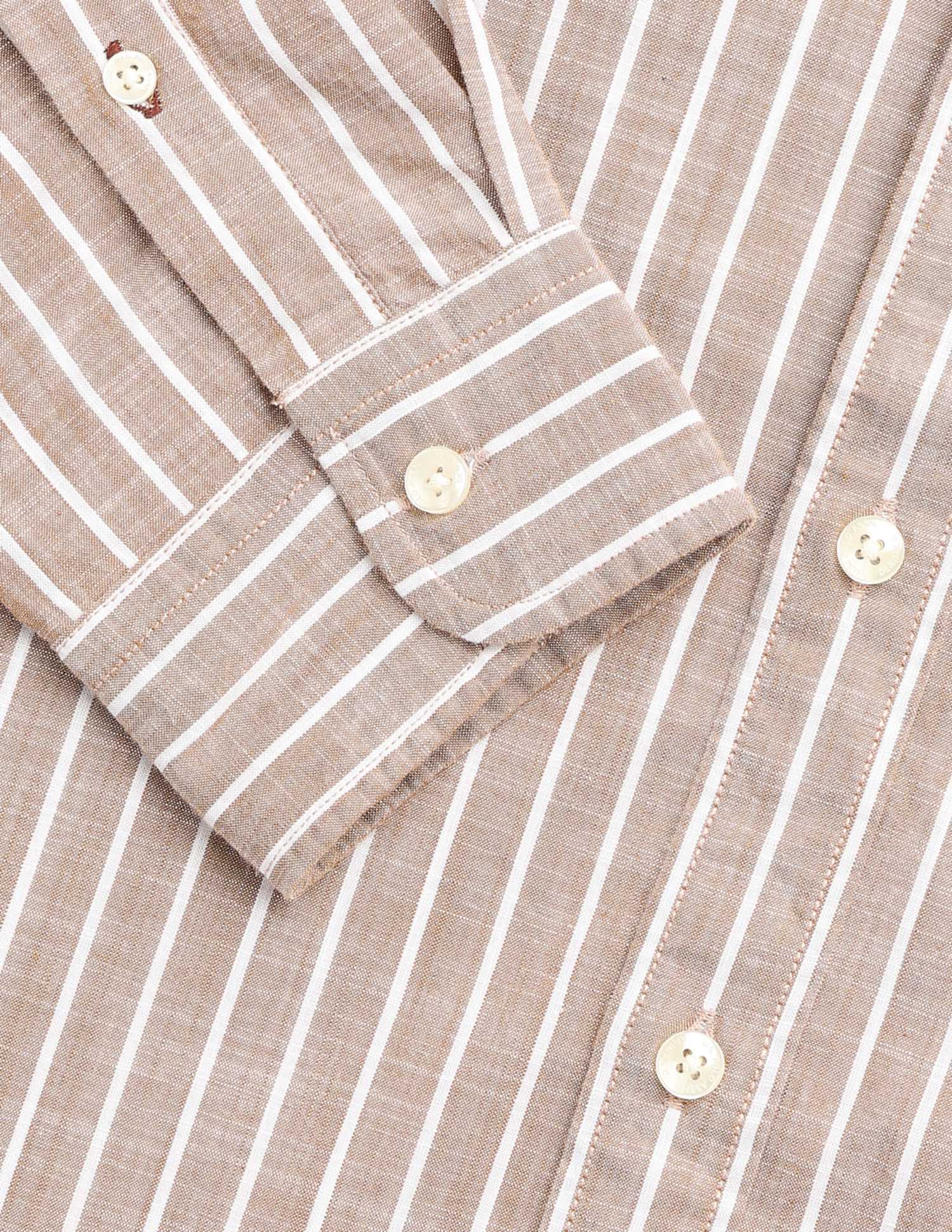 Regular Fit Vertical Striped Shirt Light Brown - U.S. POLO ASSN. | Large