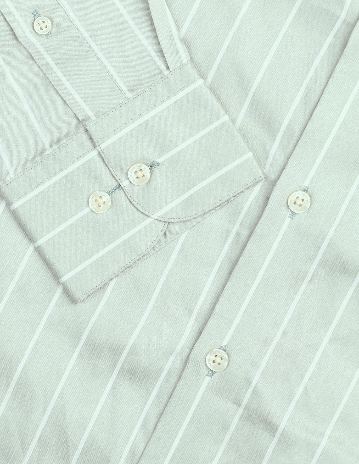 Vertical Striped Tailored Fit Shirt Light Green - U.S. POLO ASSN. | Large