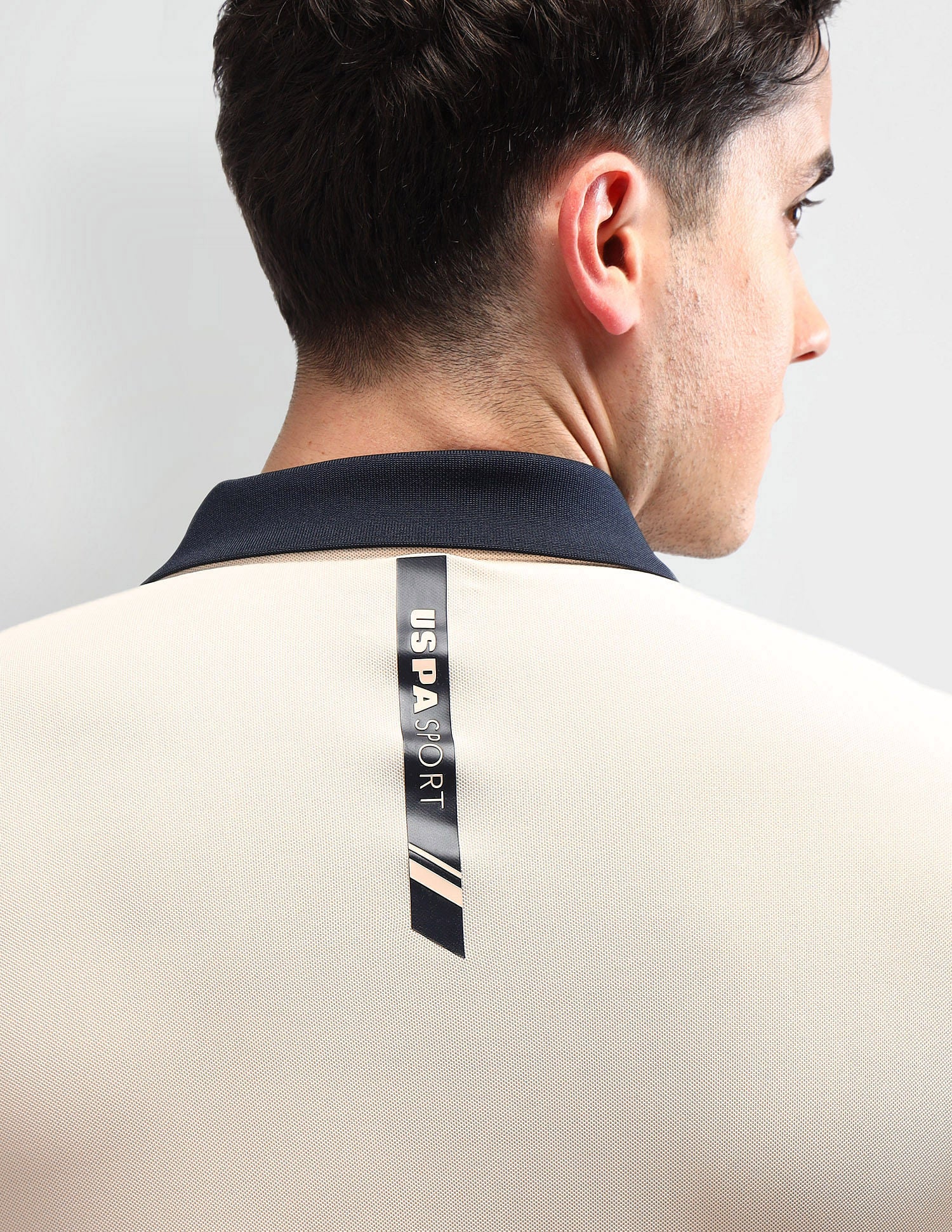 Slim Fit Colourblocked Polo Shirt Beige - U.S. Polo Assn. India | Large