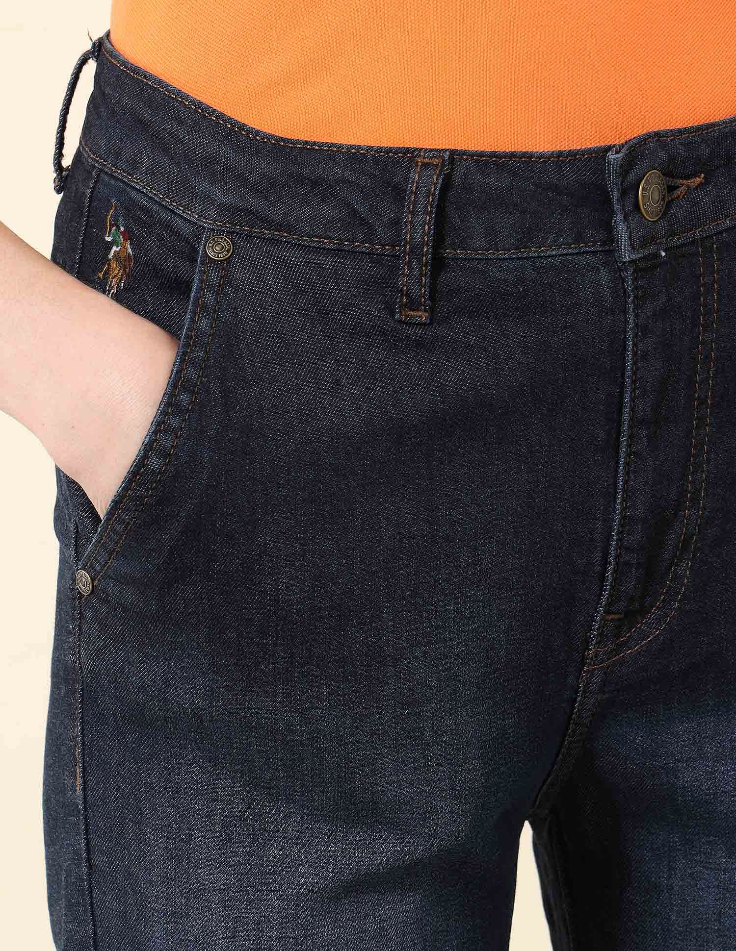 High Rise Flared Fit Jeans Dark Grey - U.S. POLO ASSN. | Large