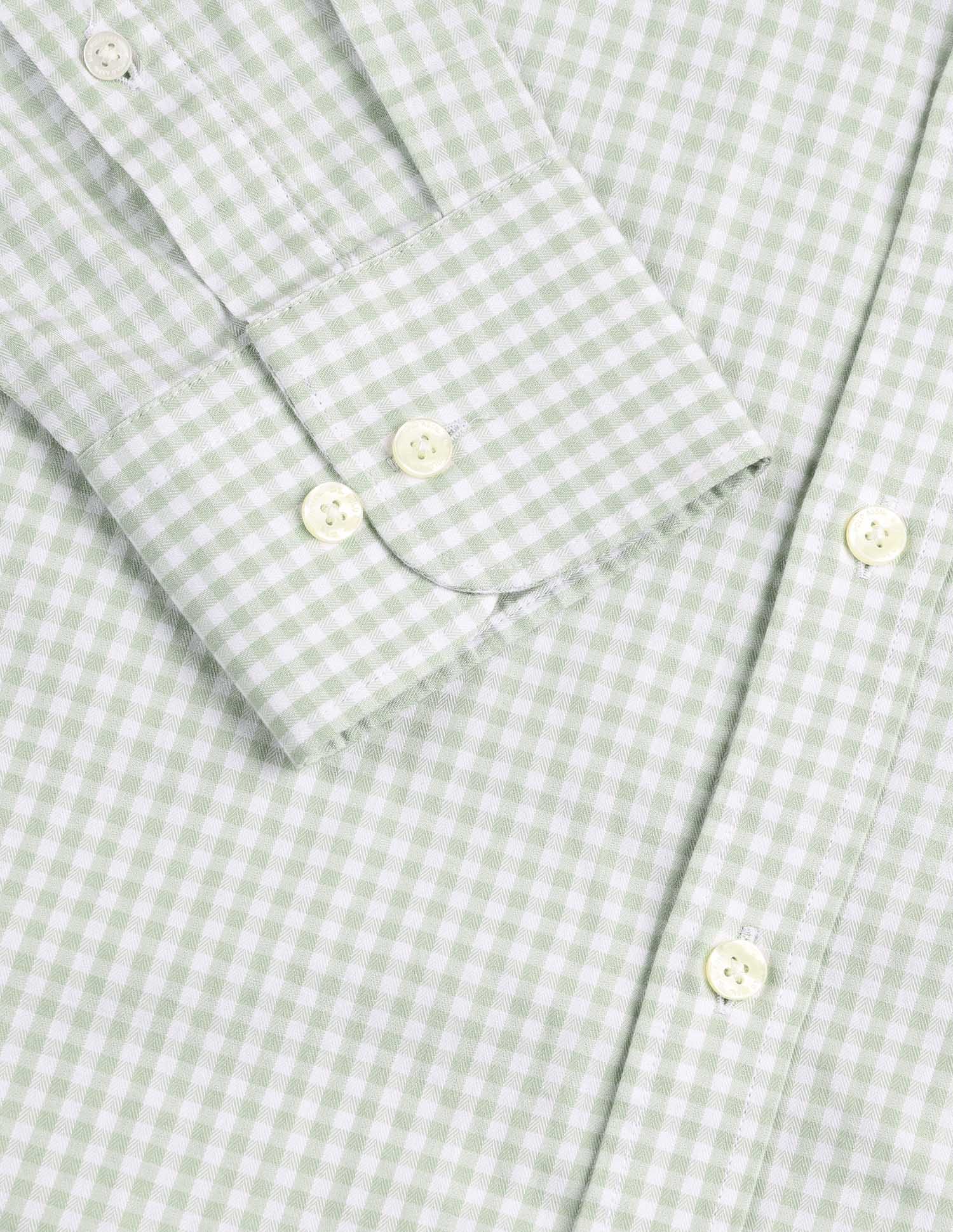 Pure Cotton Gingham Checked Shirt Green - U.S. POLO ASSN. | Large