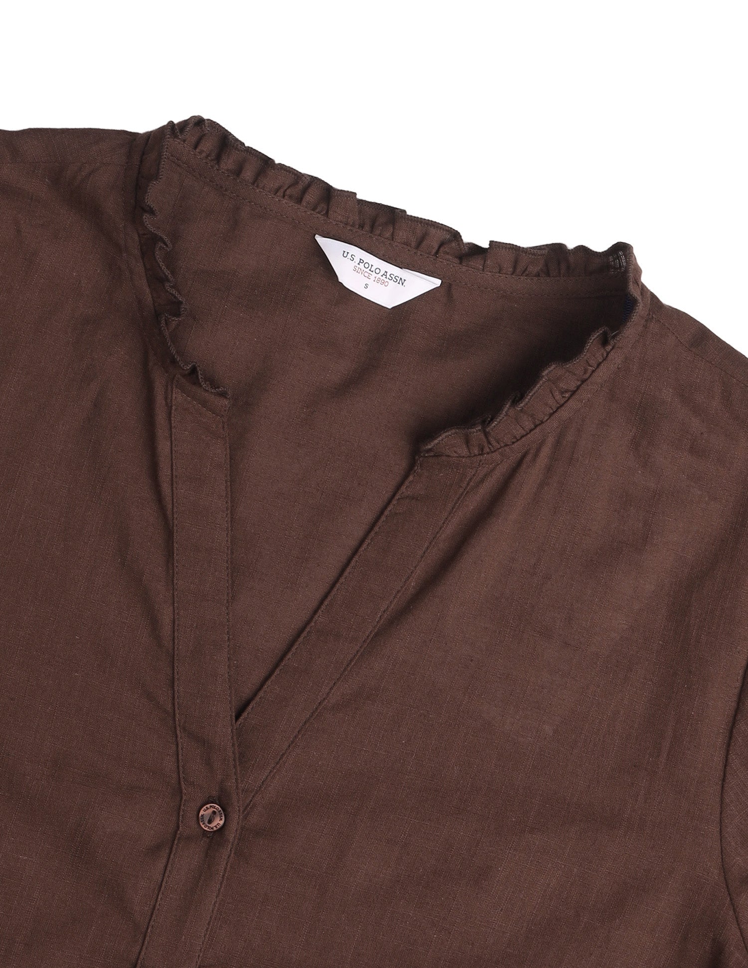 Floral Embroidered Regular Fit Top Brown - U.S. Polo Assn. India | Large