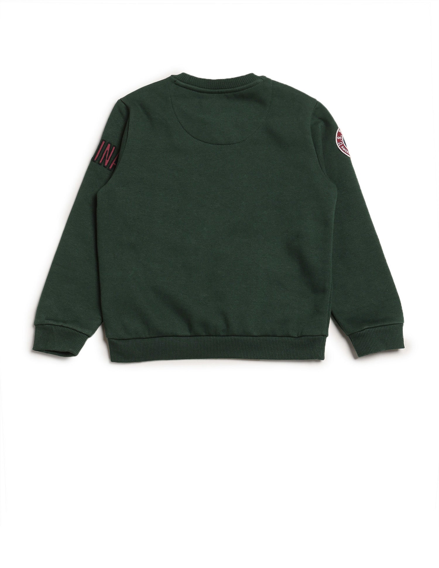 Boys Appliqued Regular Fit Sweatshirt Dark Green - U.S. POLO ASSN. | Large