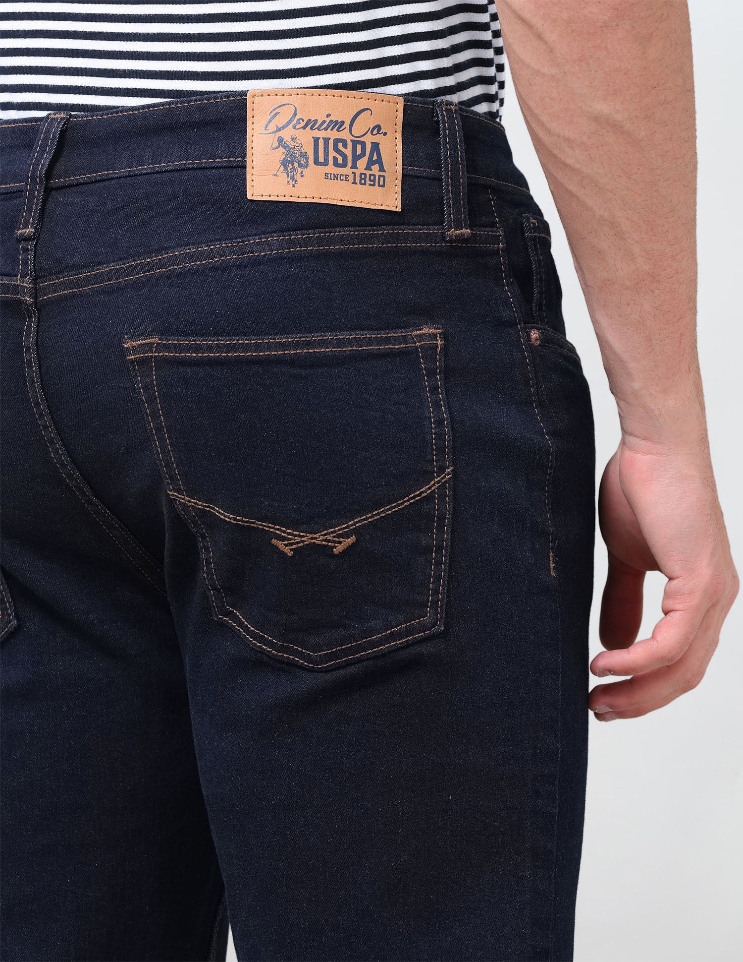 Harold Slim Straight Fit Blue Jeans Dark Indigo - U.S. Polo Assn. India | Large