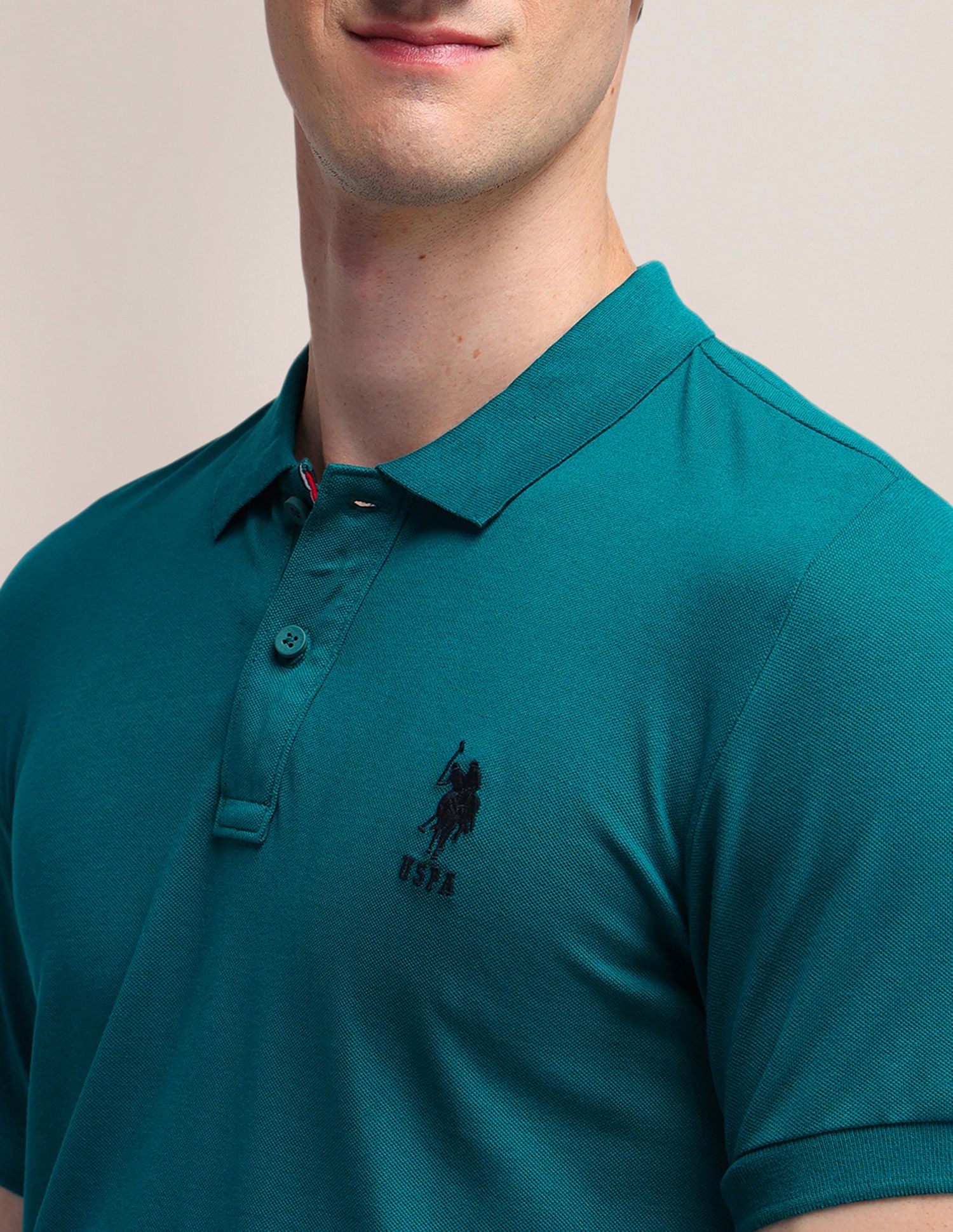 Solid Slim Fit Polo Shirt Green - U.S. POLO ASSN. | Large