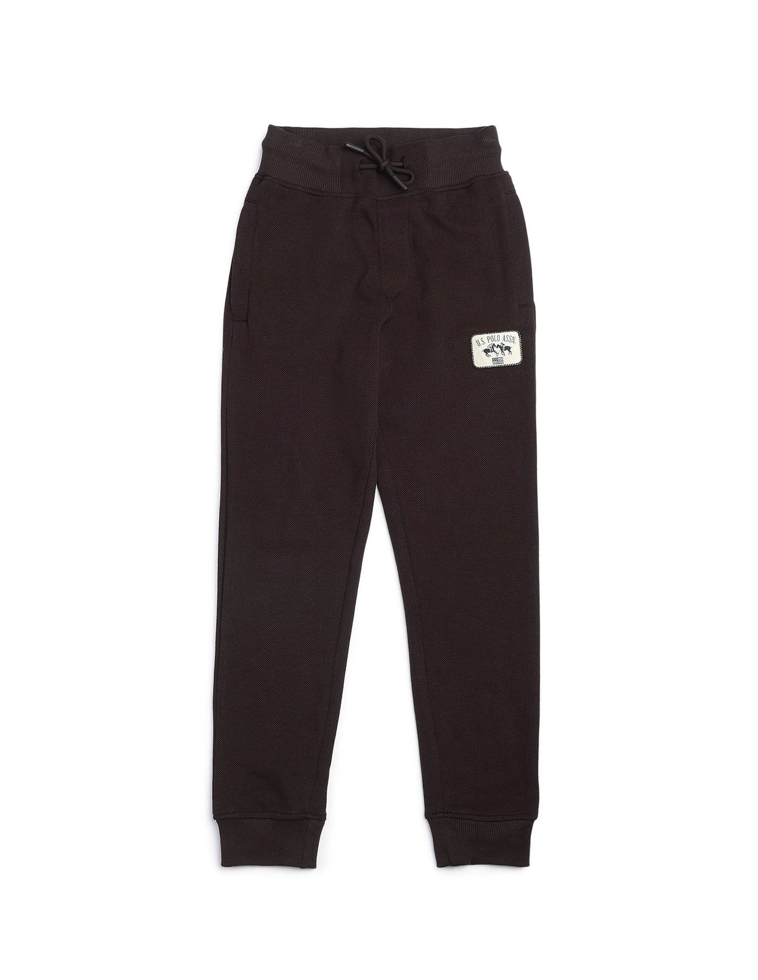 Textured Regular Fit Joggers Dark Brown - U.S. POLO ASSN. | Large