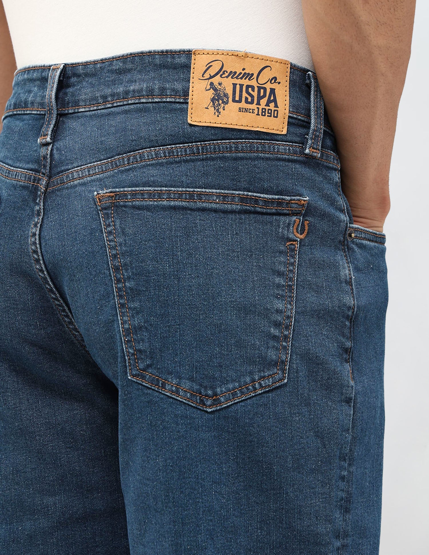 Shawn Relaxed Fit Blue Jeans Med Blue - U.S. Polo Assn. India | Large