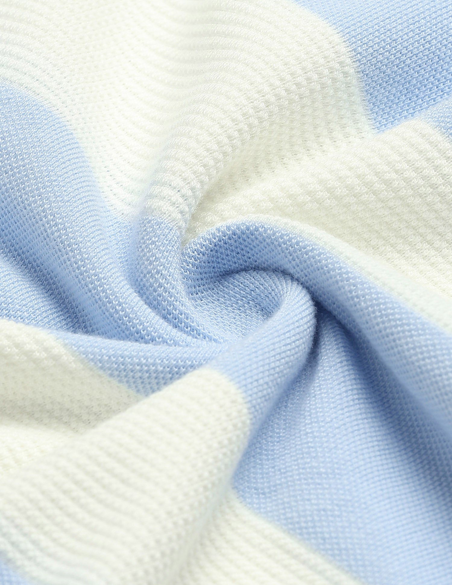 Vertical Striped Motel On The Coast Polo Shirt Light Blue - U.S. Polo Assn. India | Large