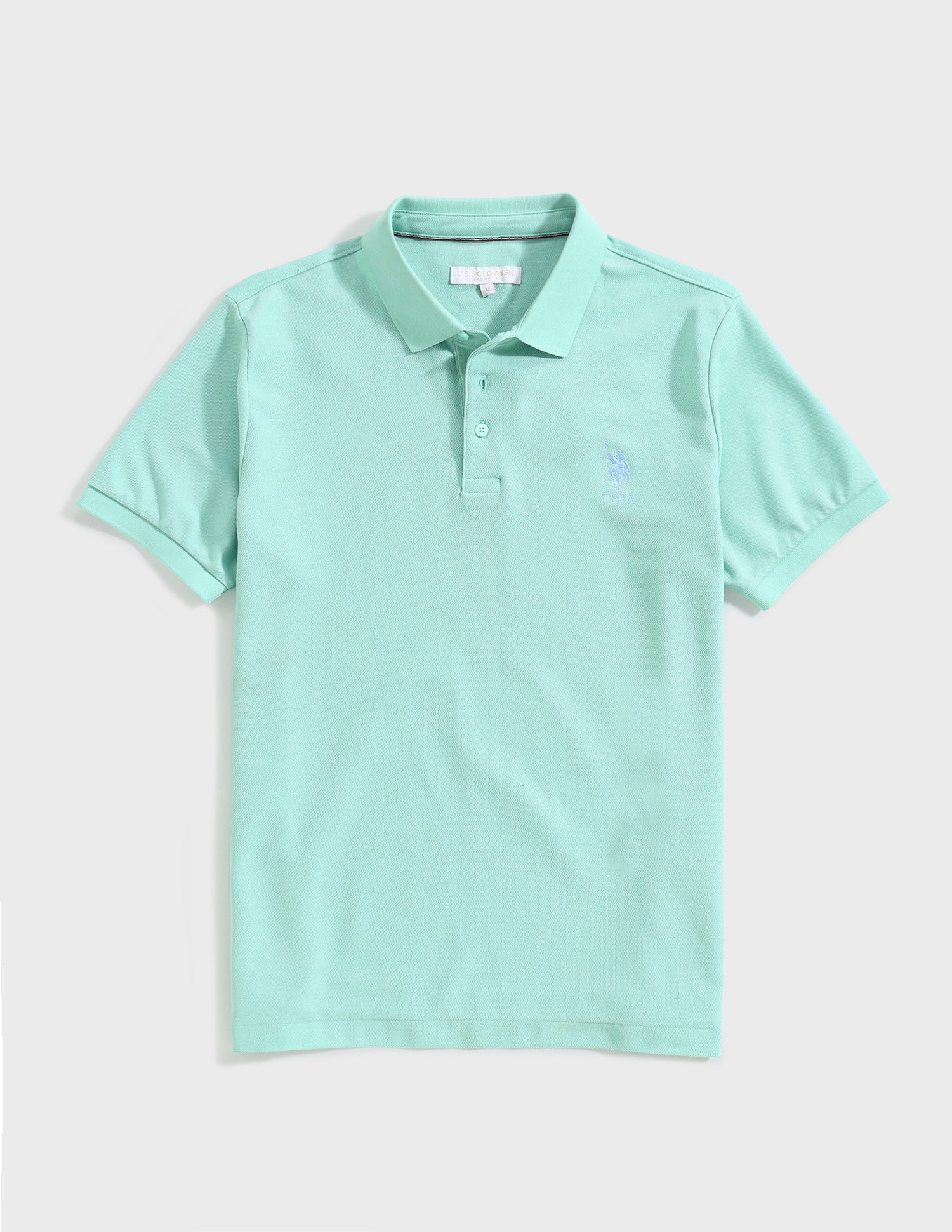 Liquid Cotton Slim Polo Shirt Aqua - U.S. Polo Assn. India | Large