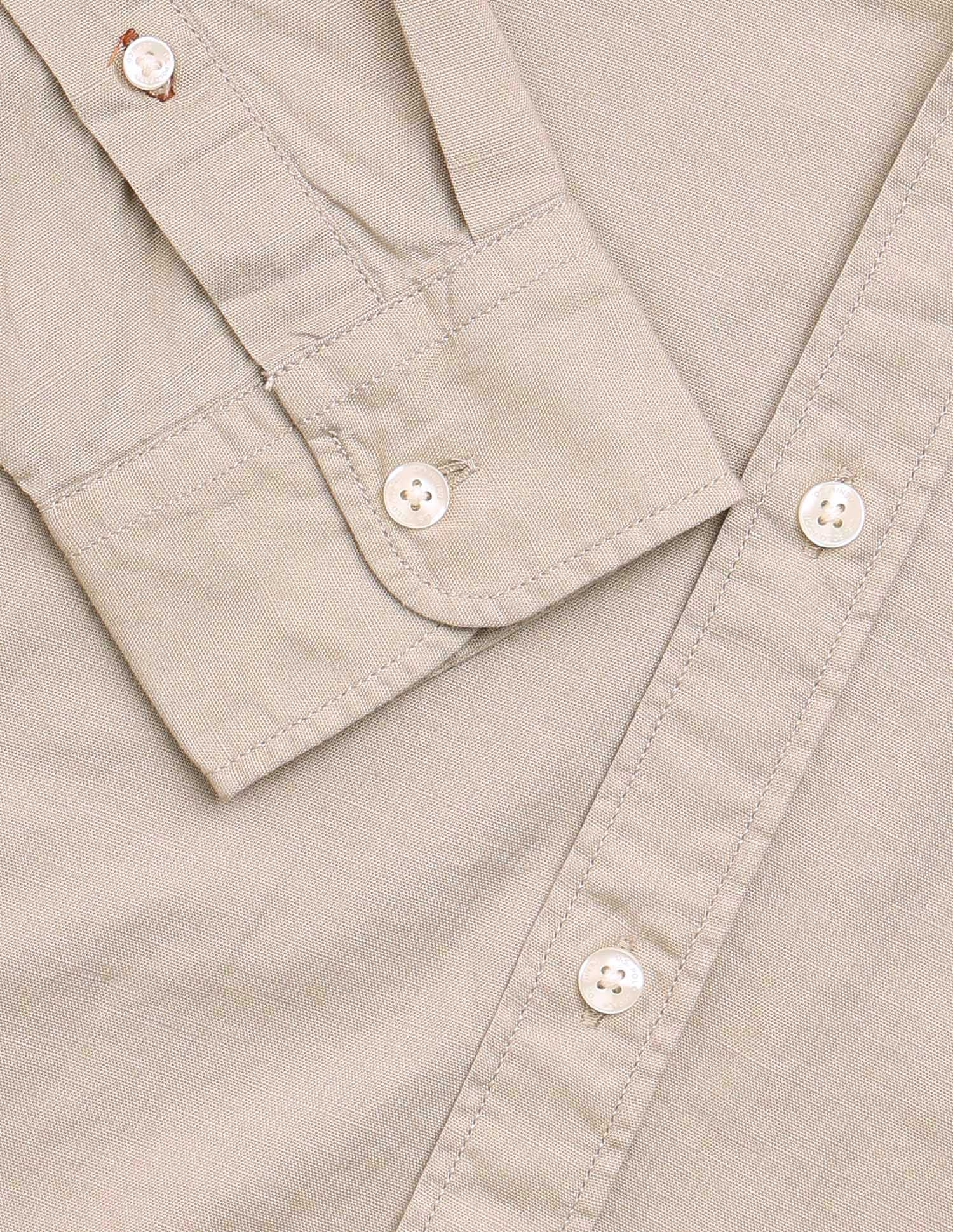 Solid Pure Cotton Shirt Beige - U.S. Polo Assn. India | Large