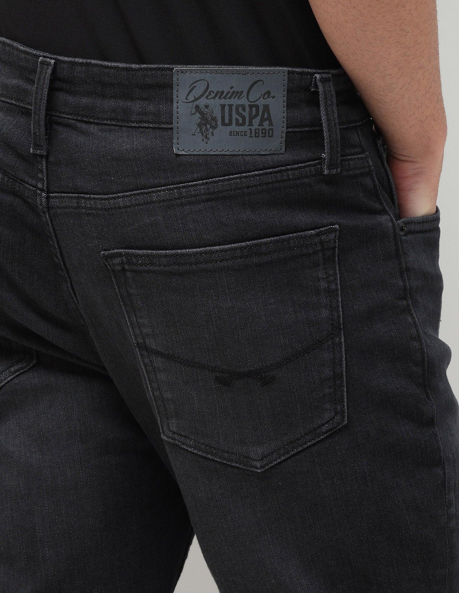 Cole Comfort Cropped Black Jeans Black - U.S. Polo Assn. India | Large
