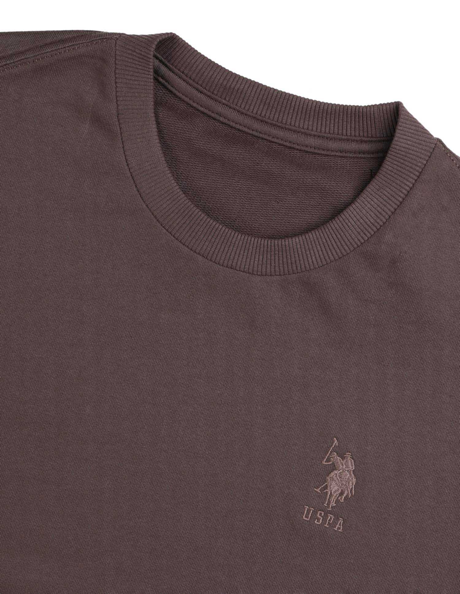 Comfort Fit Solid OEE14 Lounge T-Shirt - Pack Of 1 Light Brown - U.S. POLO ASSN. | Large