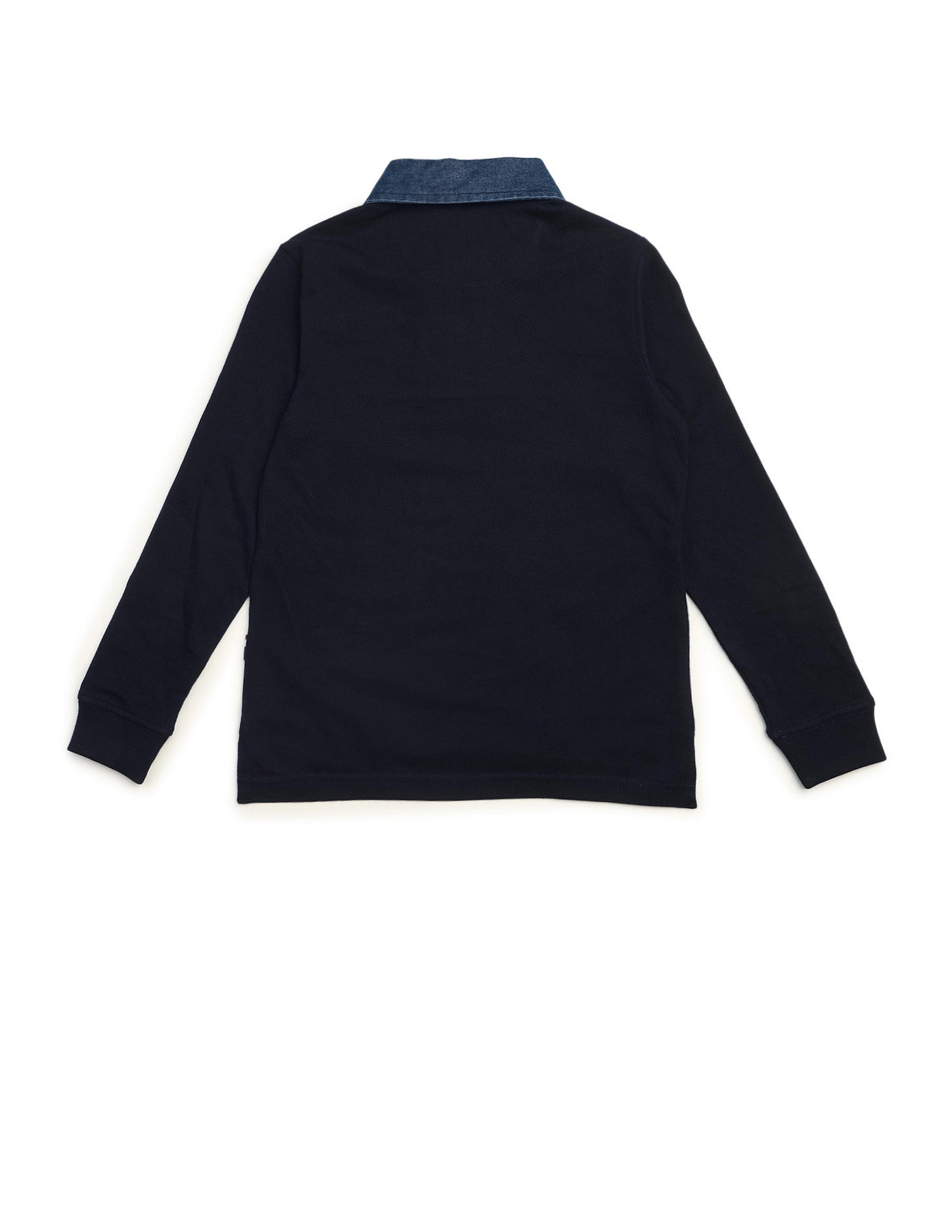 Boys Textured Pure Cotton Polo Shirt Navy - U.S. POLO ASSN. | Large