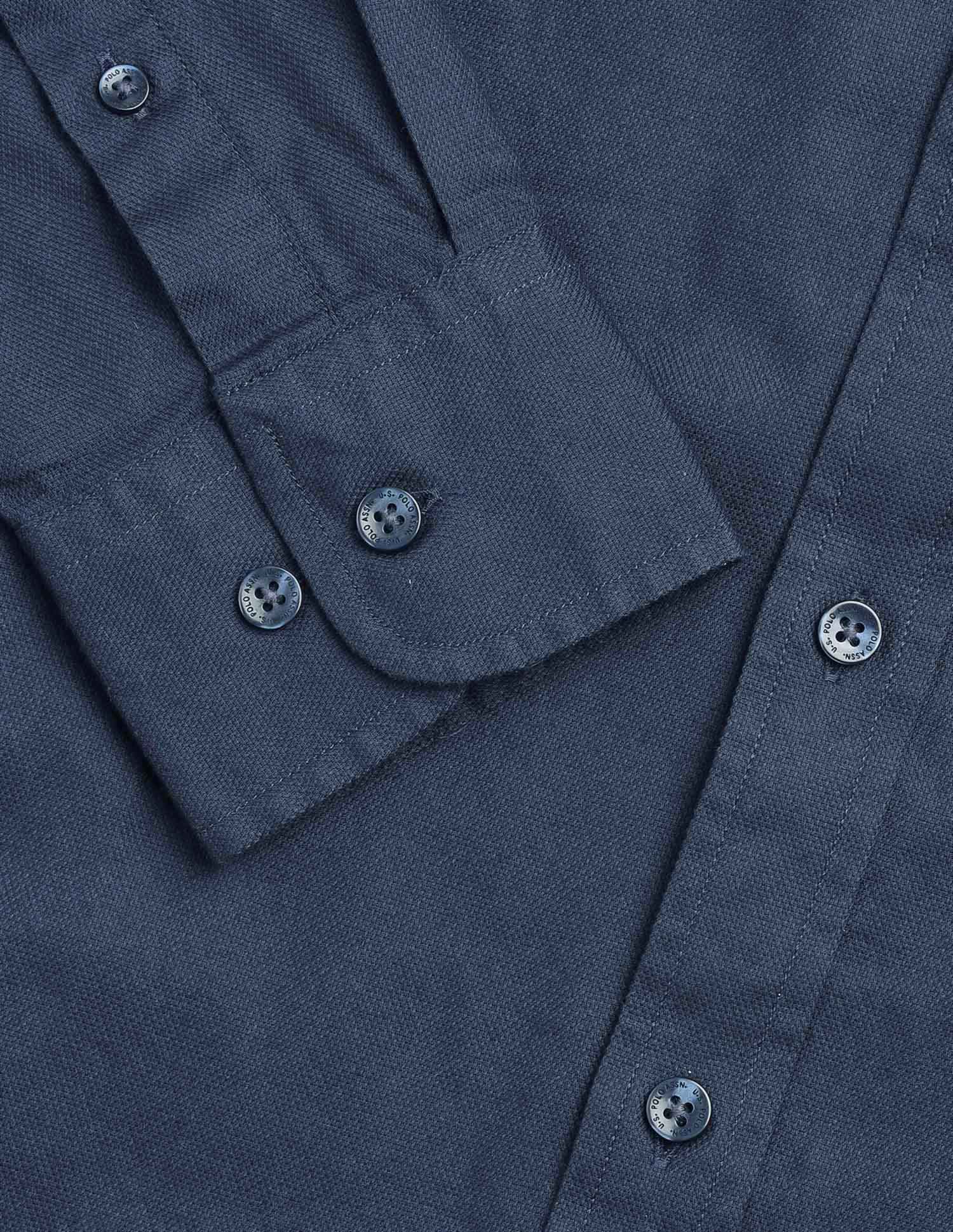 New Port Marina Dobby Shirt Navy - U.S. Polo Assn. India | Large