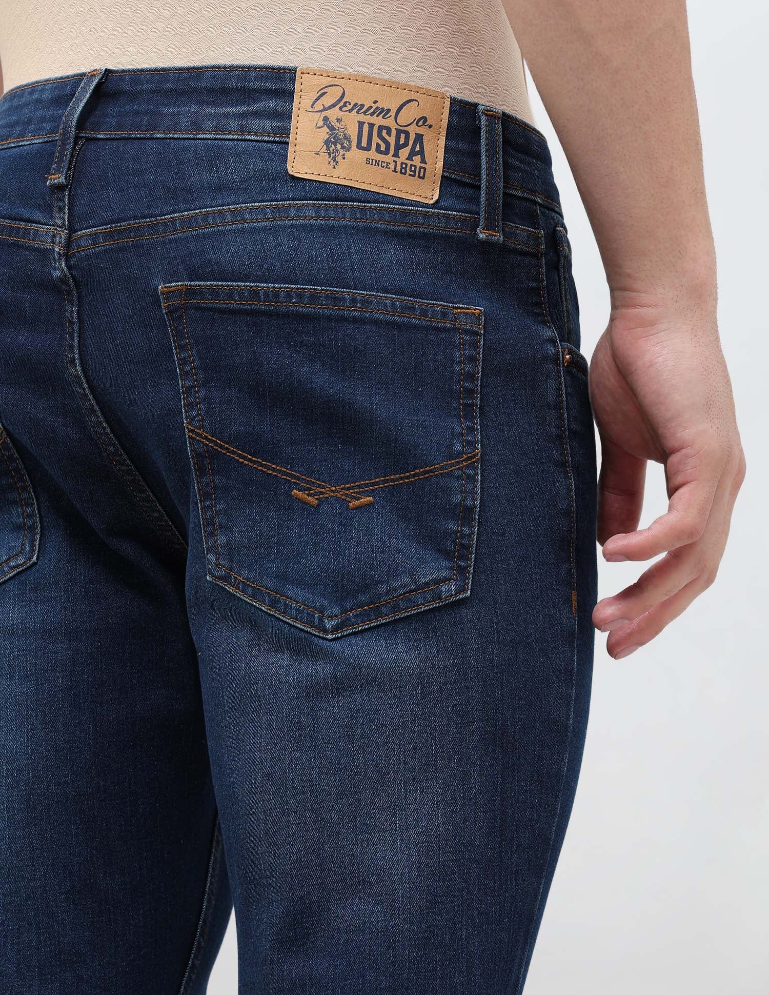 Henry Tapered Fit Stone Washed Jeans Dark Blue - U.S. POLO ASSN. | Large