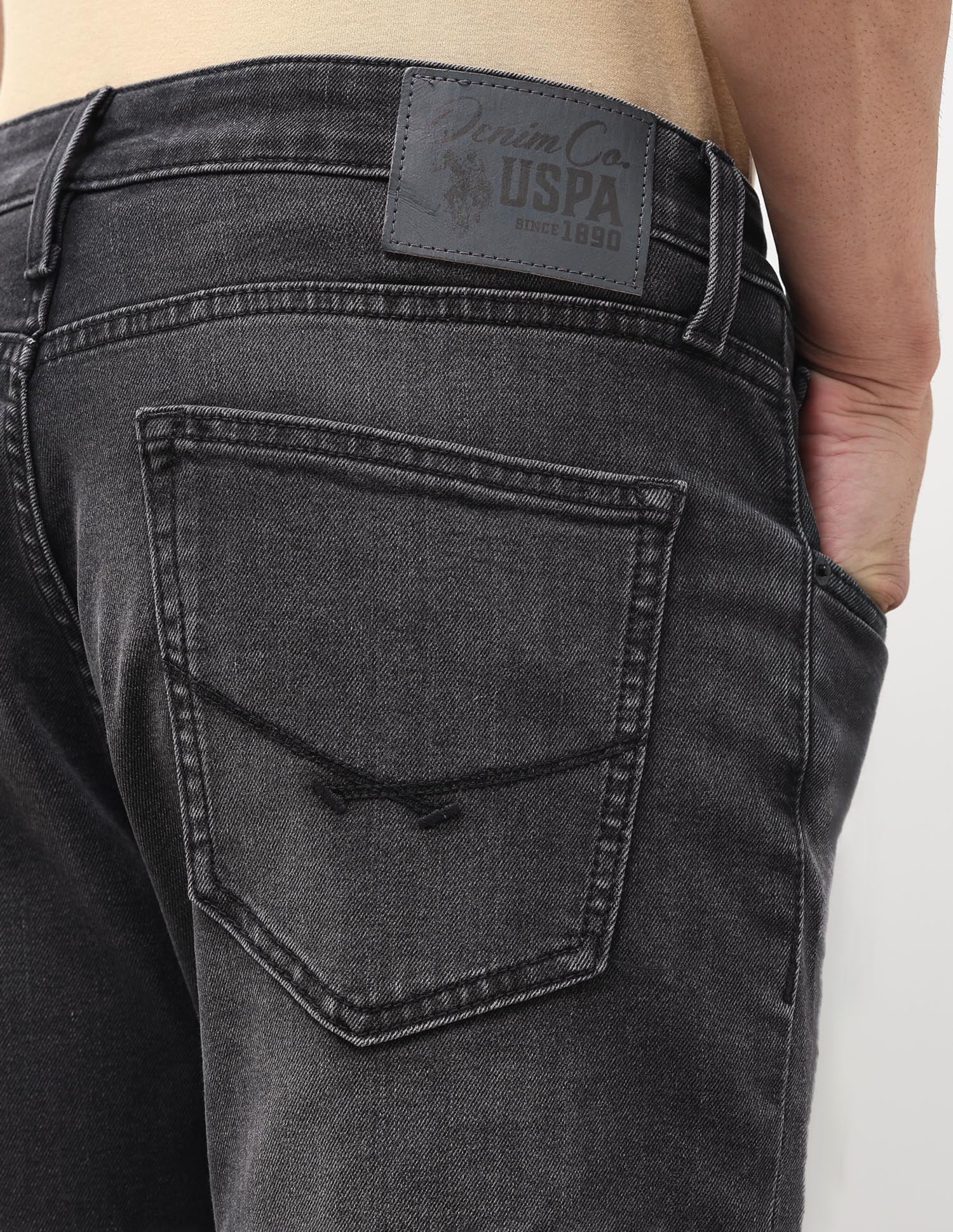 Henry Tapered Fit Black Jeans Black - U.S. POLO ASSN. | Large