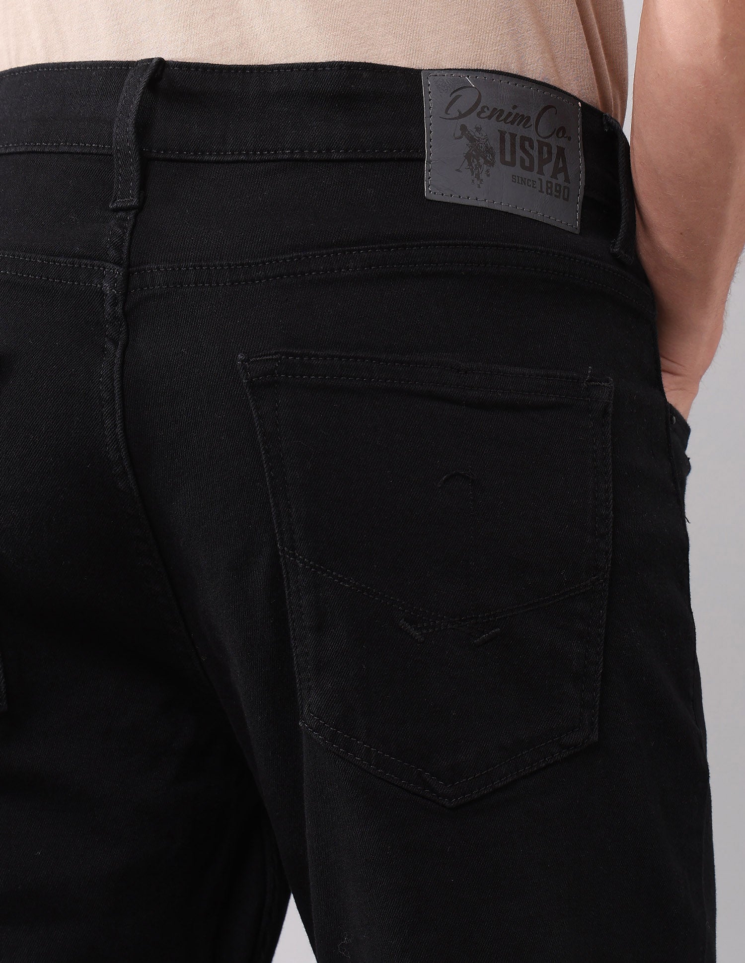 Cole Comfort Cropped Fit Black Jeans Black - U.S. POLO ASSN. | Large