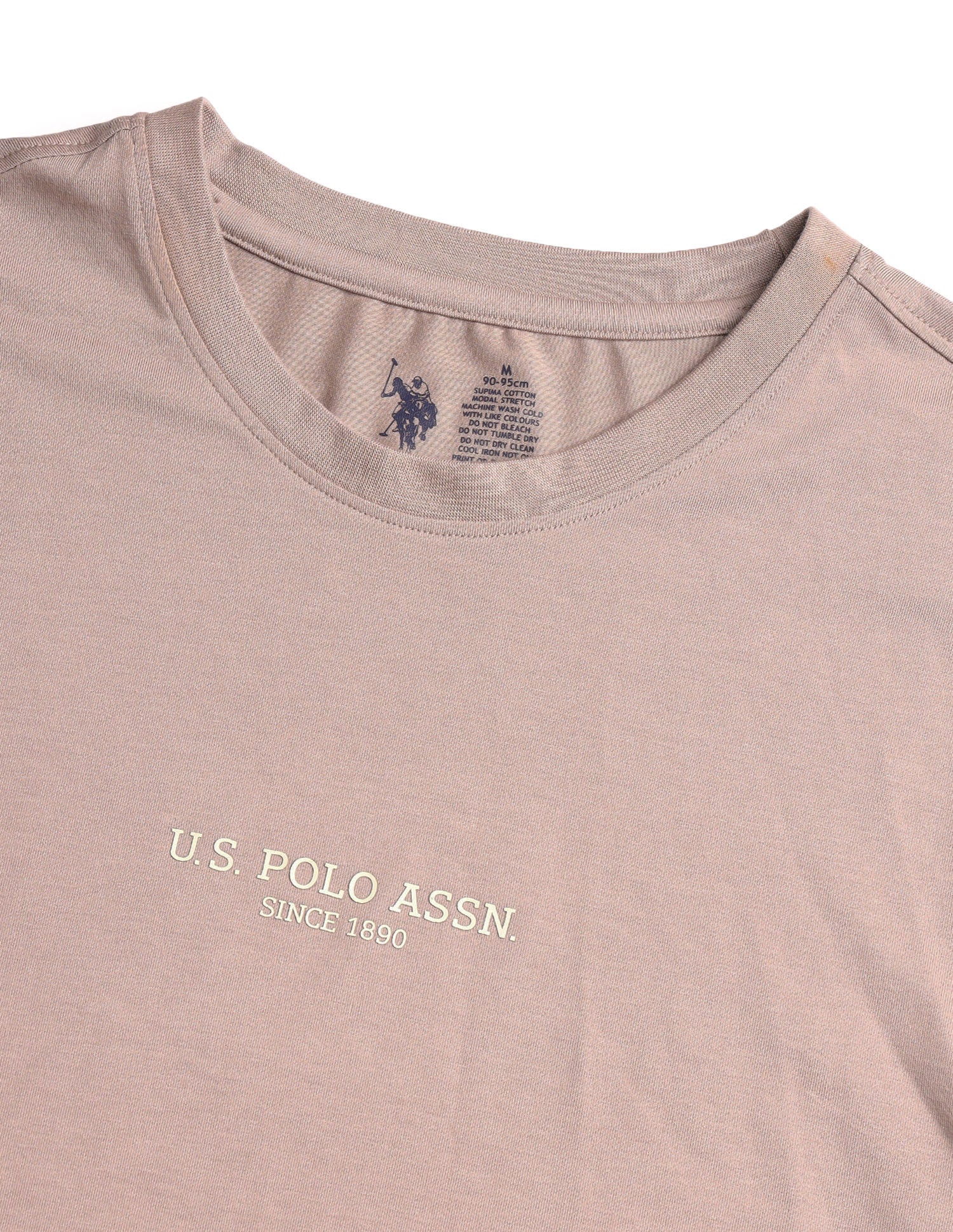Brethable Full Sleeve PE006-PL Lounge T-Shirt - Pack Of 1 Stucco - U.S. Polo Assn. India | Large