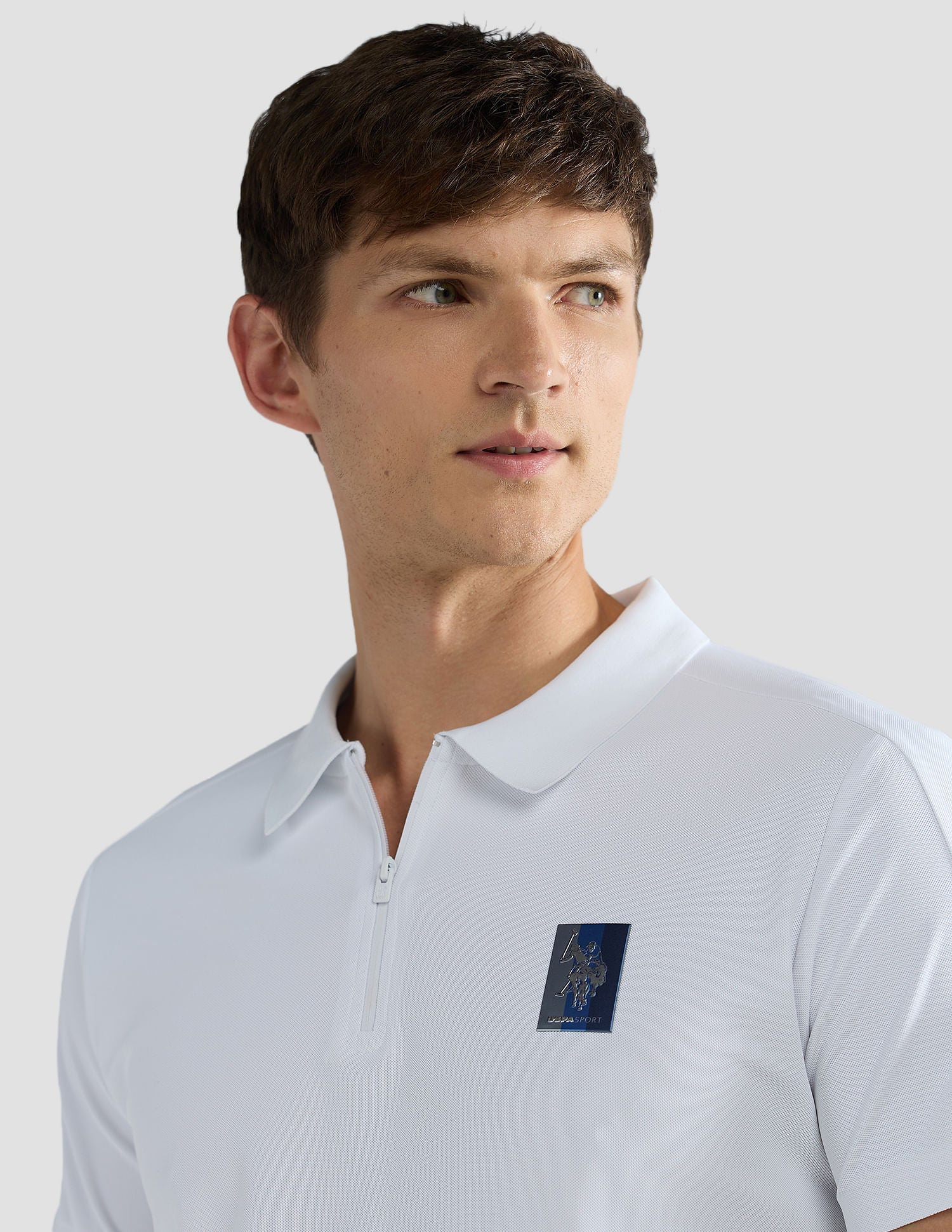 Appliqued Slim Polo Shirt White - U.S. Polo Assn. India | Large