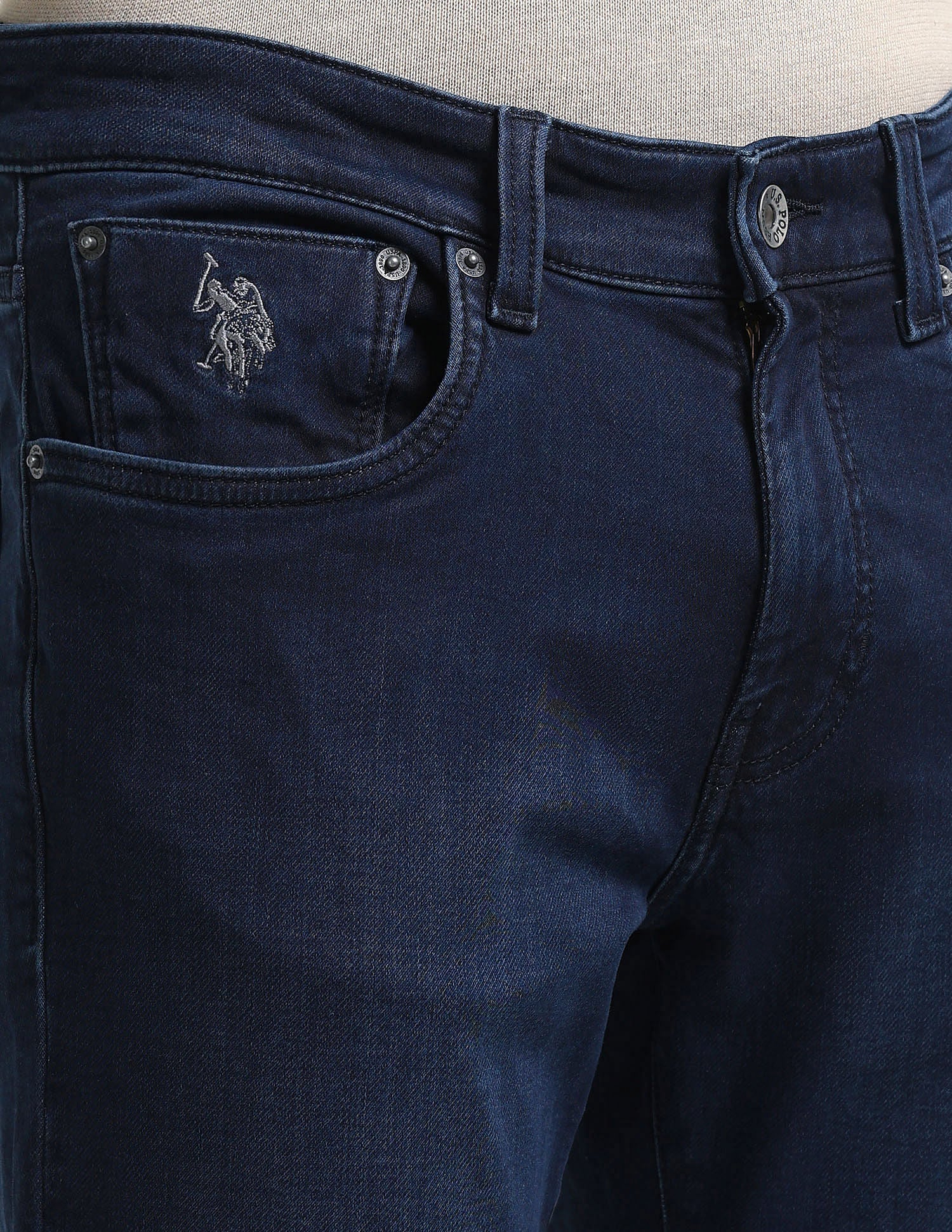 Slim Tapered Blue Jeans Dark-Blue - U.S. Polo Assn. India | Large