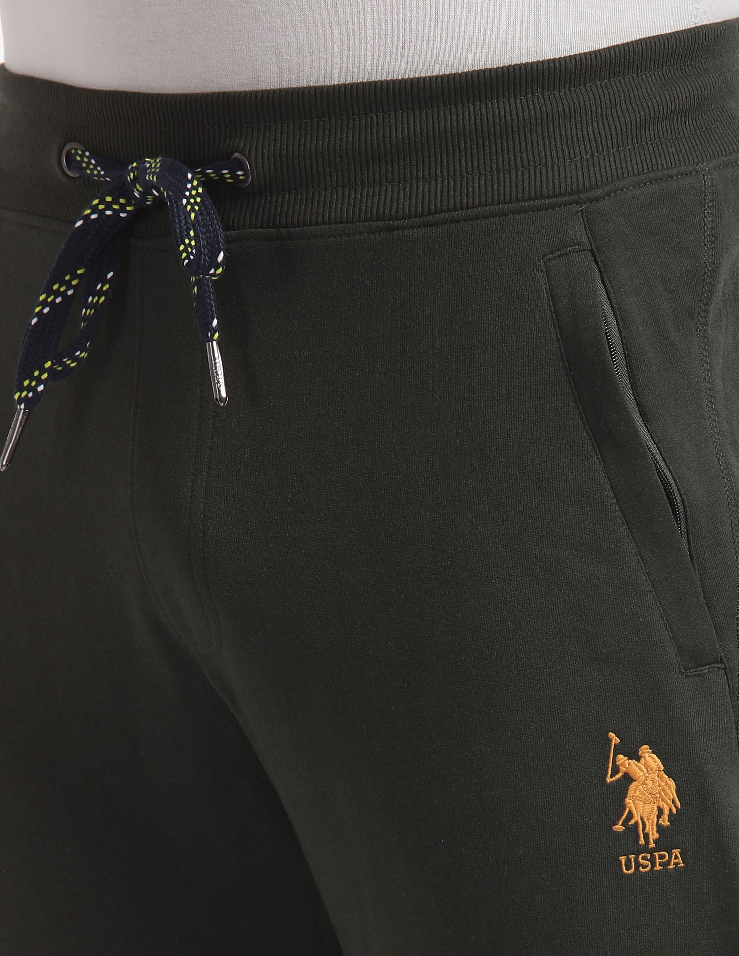 Mid Rise Drawstring Waist I604 Joggers - Pack Of 1 Olive - U.S. POLO ASSN. | Large