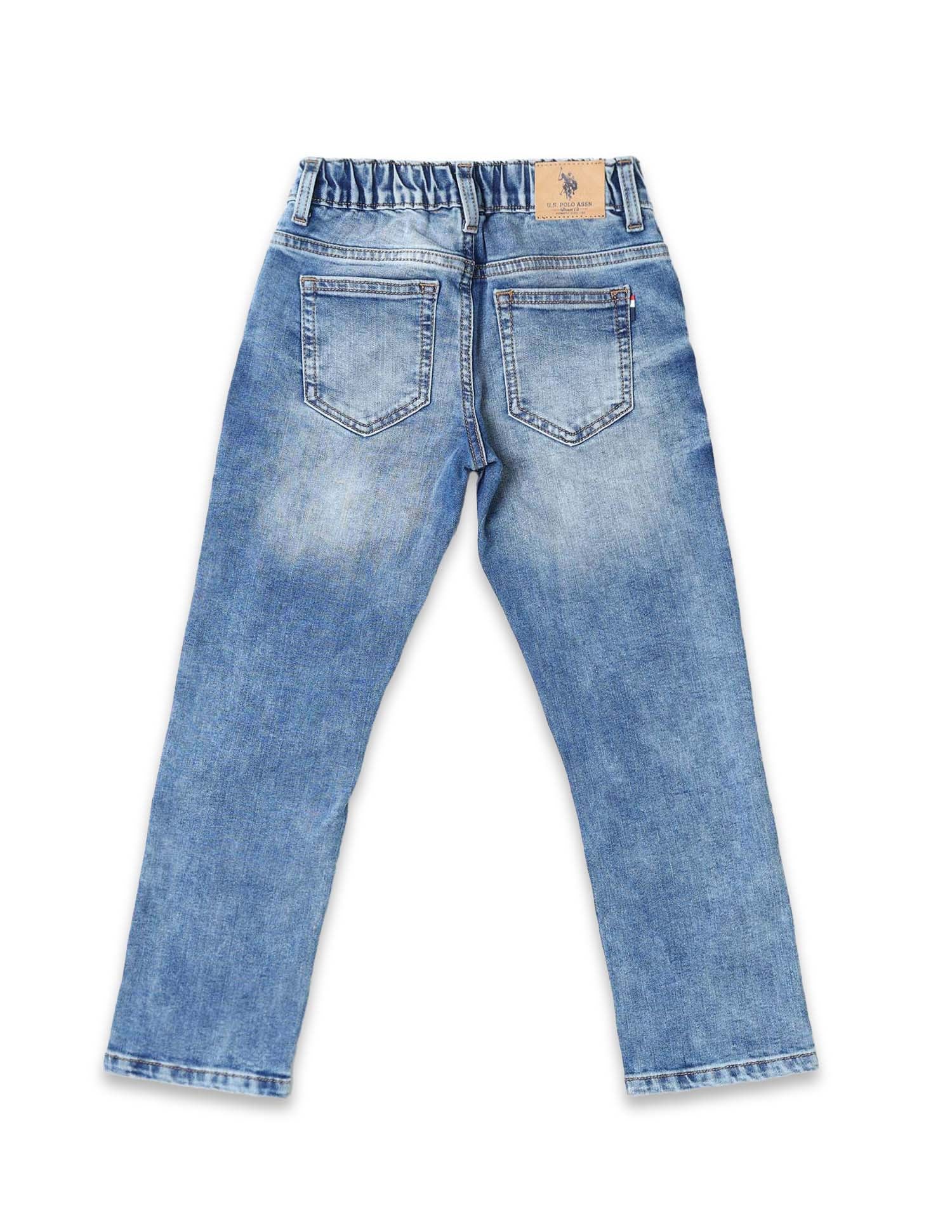 Boys Whiskered Relaxed Fit Jeans Dark Wash - U.S. POLO ASSN. | Large