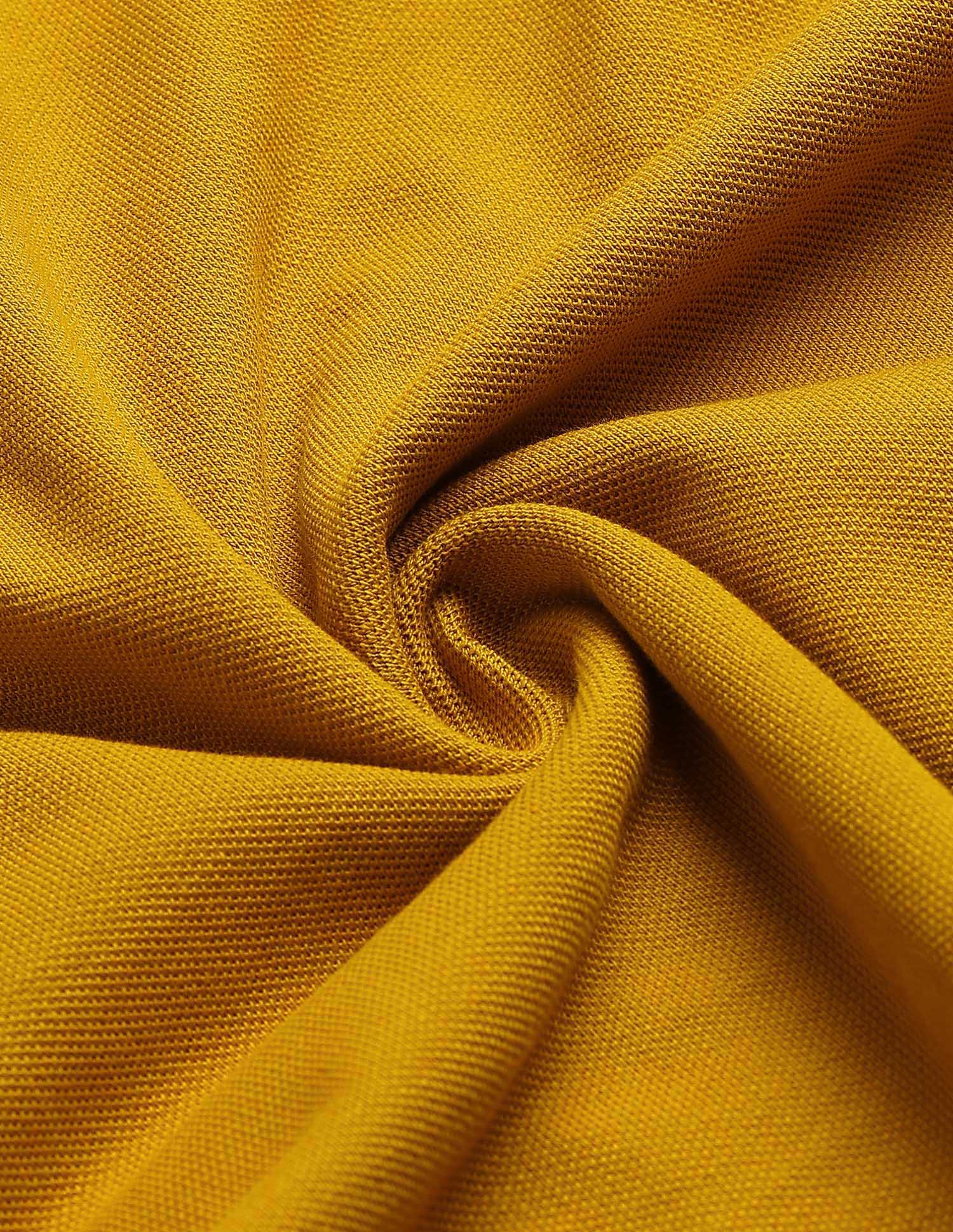 Motel On The Coast Muscle Fit Polo Shirt Mustard - U.S. Polo Assn. India | Large