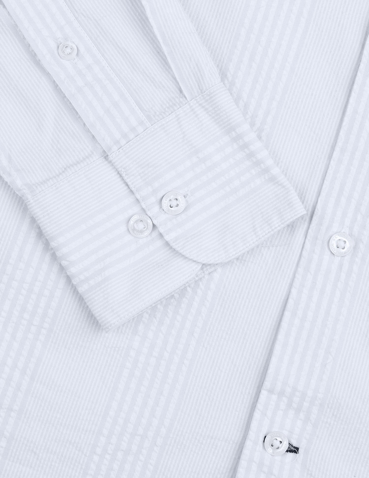 Vertical Striped Seersucker Shirt Light Blue - U.S. Polo Assn. India | Large