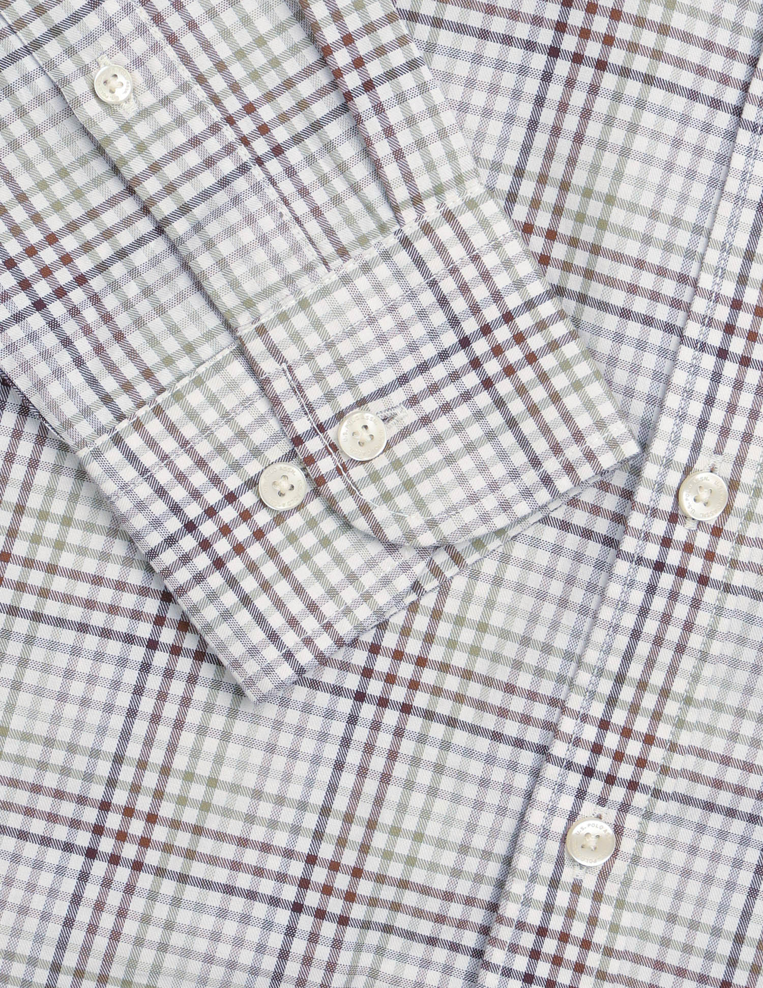 Twill Tailored Fit Shirt Brown - U.S. Polo Assn. India | Large