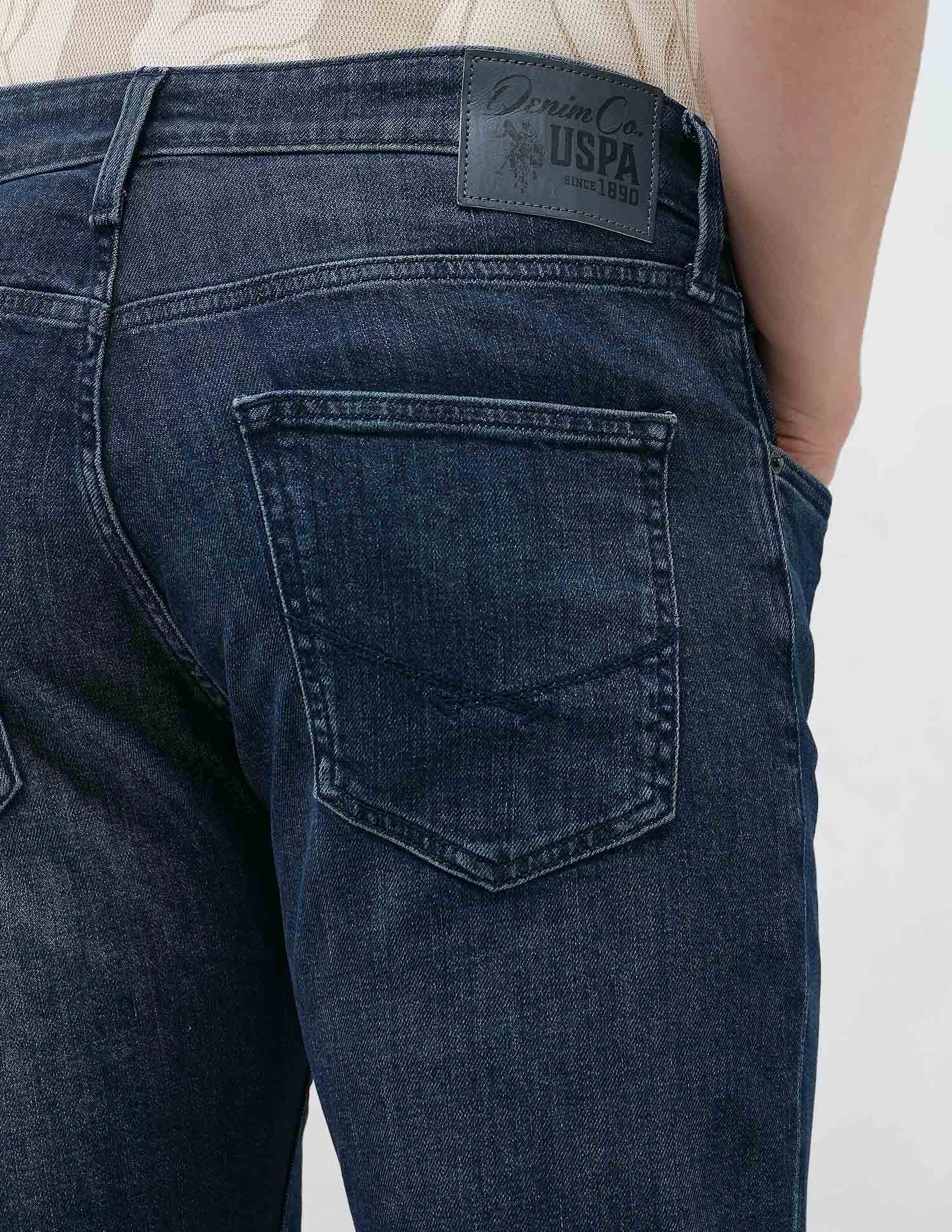 Harold Slim Straight Fit Blue Jeans Tinted Blue - U.S. Polo Assn. India | Large