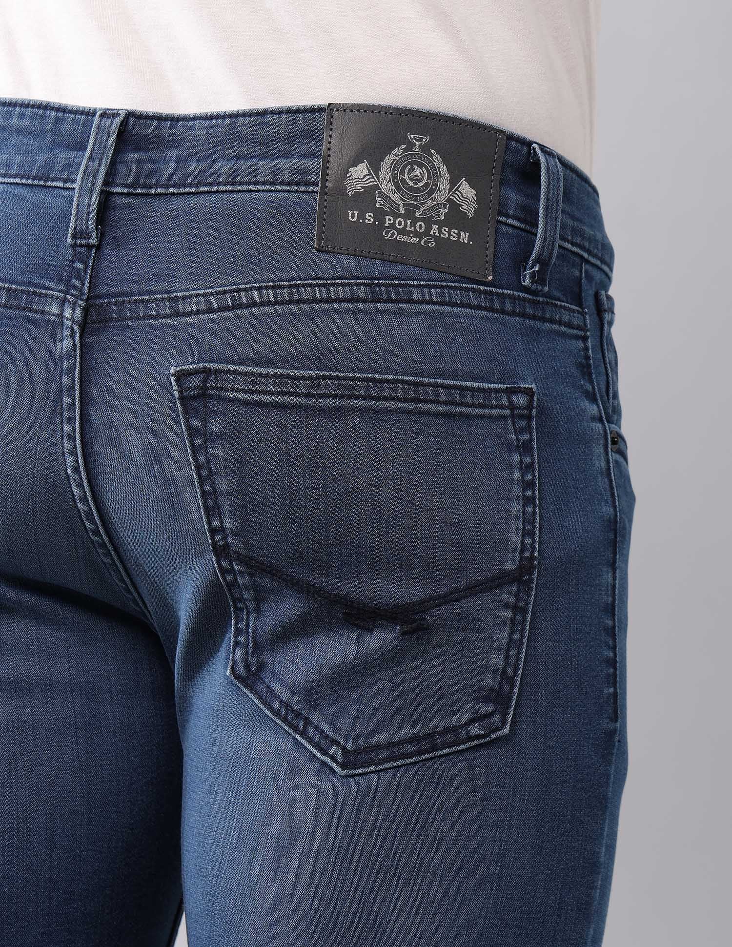 Regallo Skinny Fit Blue Jeans Blue - U.S. Polo Assn. India | Large