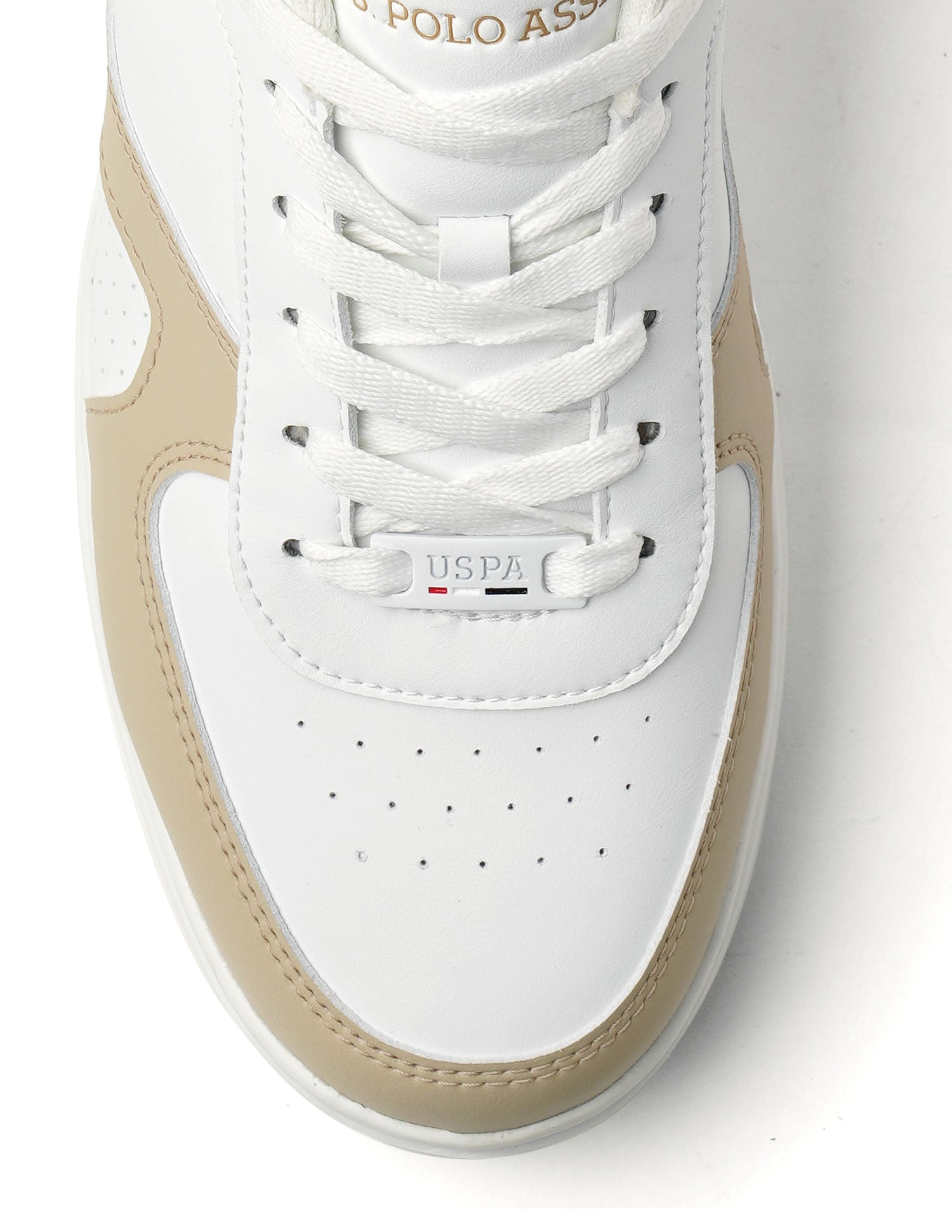 Men Nebo Colourblocked Sneakers Beige - U.S. Polo Assn. India | Large