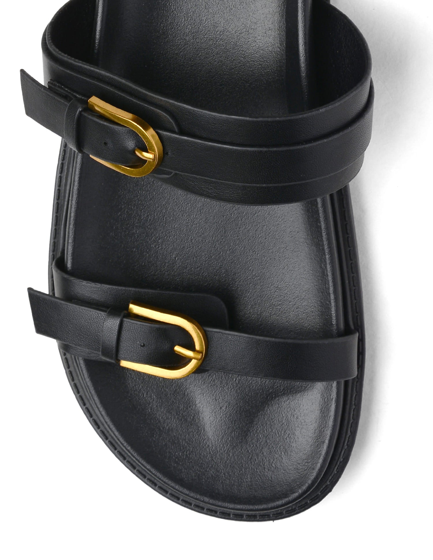 Textured Vincenza Slippers Black - U.S. Polo Assn. India | Large