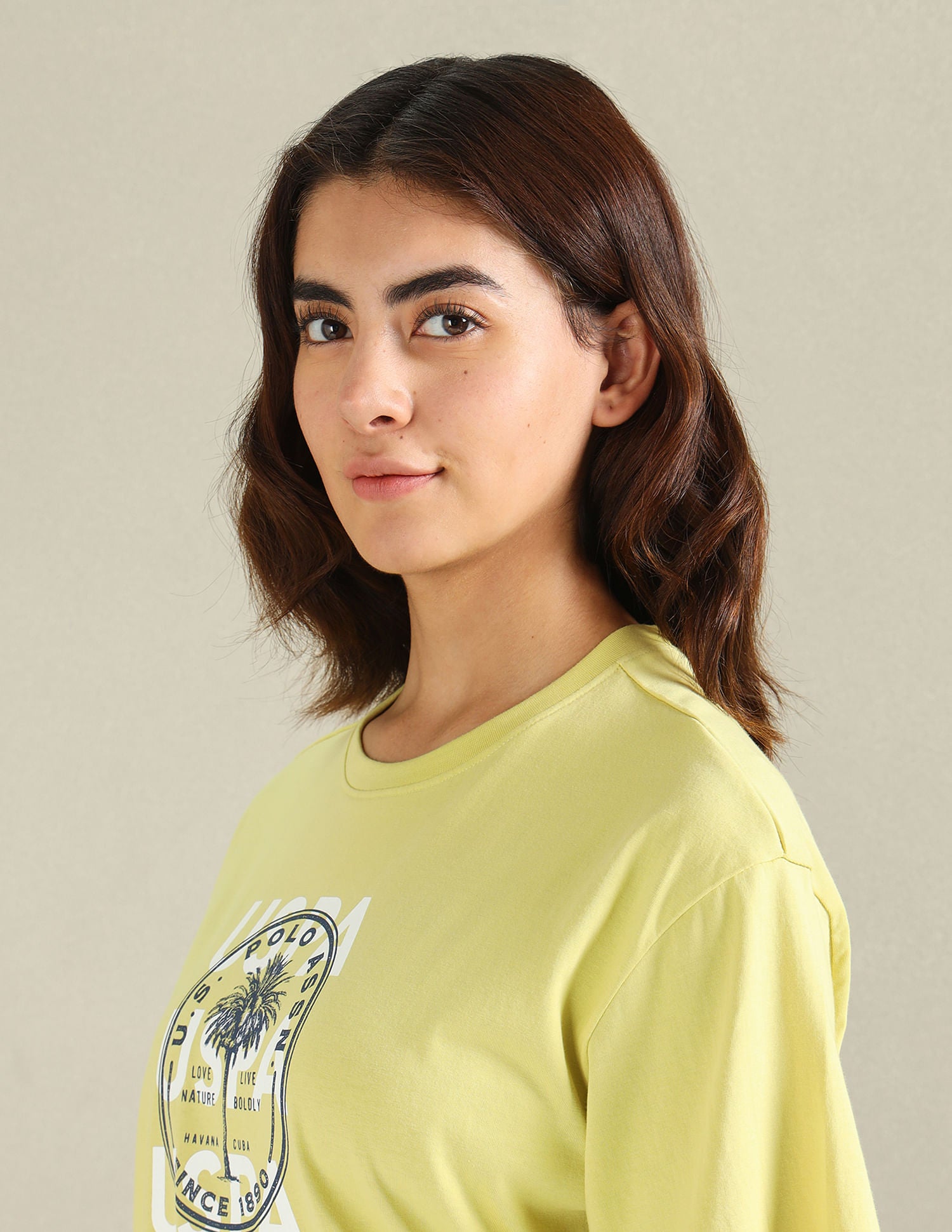 Pure Cotton Boyfriend T-Shirt Yellow - U.S. POLO ASSN. | Large