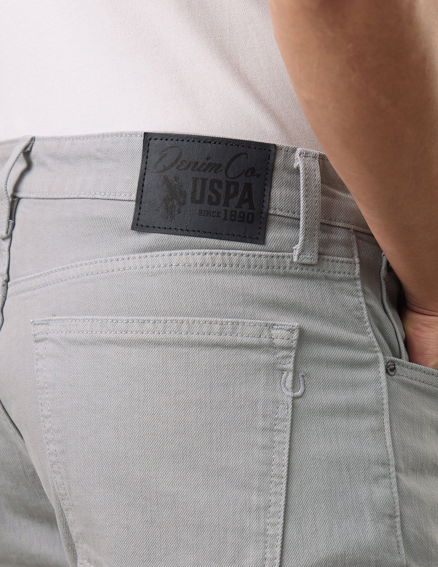 Shawn Relaxed Fit Grey Jeans Grey - U.S. Polo Assn. India | Large