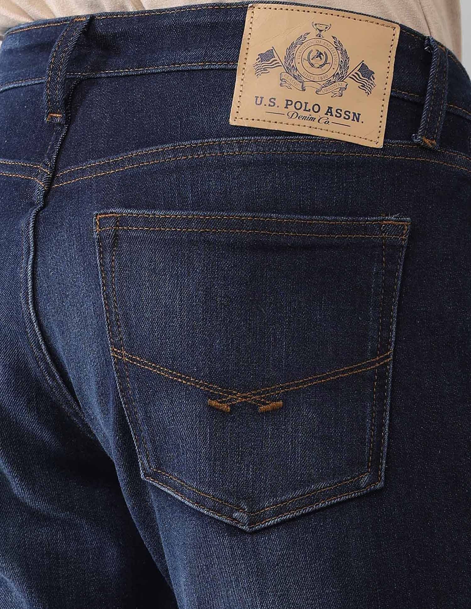 Brandon Slim Tapered Fit Blue Jeans Blue - U.S. POLO ASSN. | Large