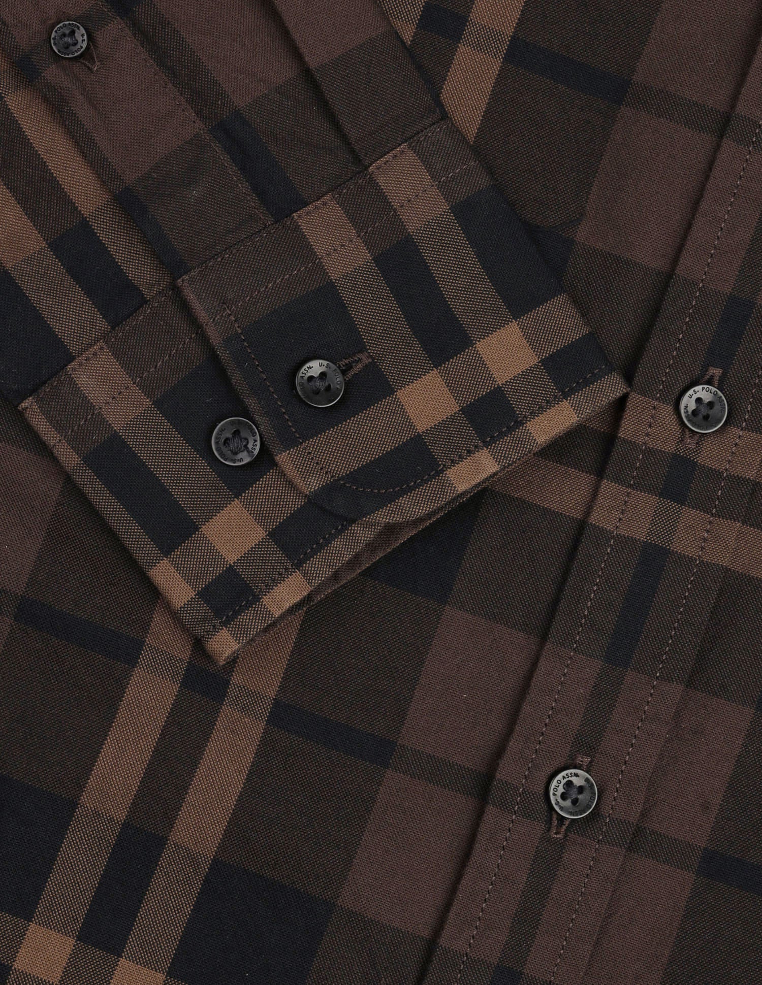 Grid Tattersall Checked Regular Fit Shirt Brown - U.S. Polo Assn. India | Large