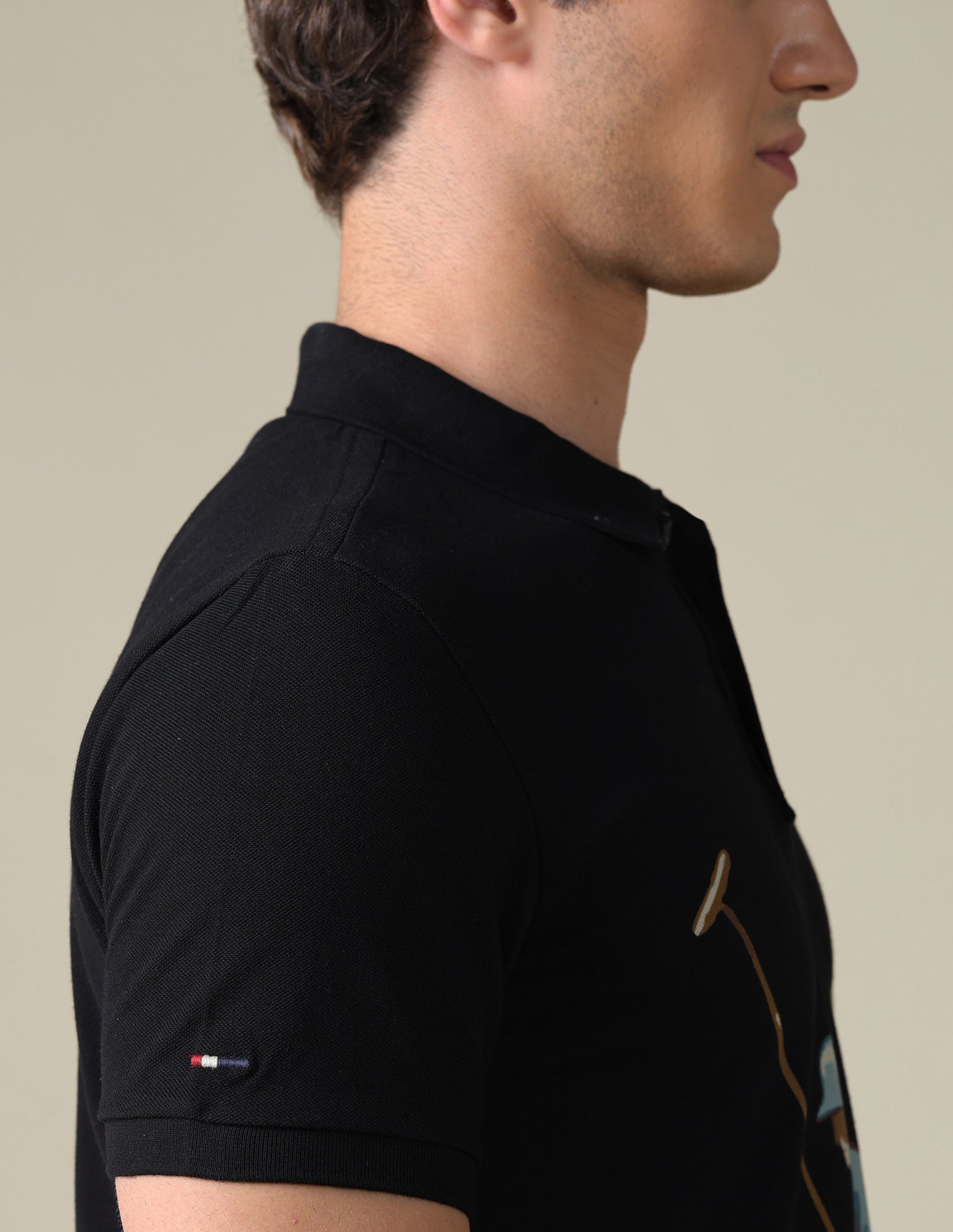 Slim Fit Graphic Brand Printed T-Shirt Black - U.S. Polo Assn. India | Large