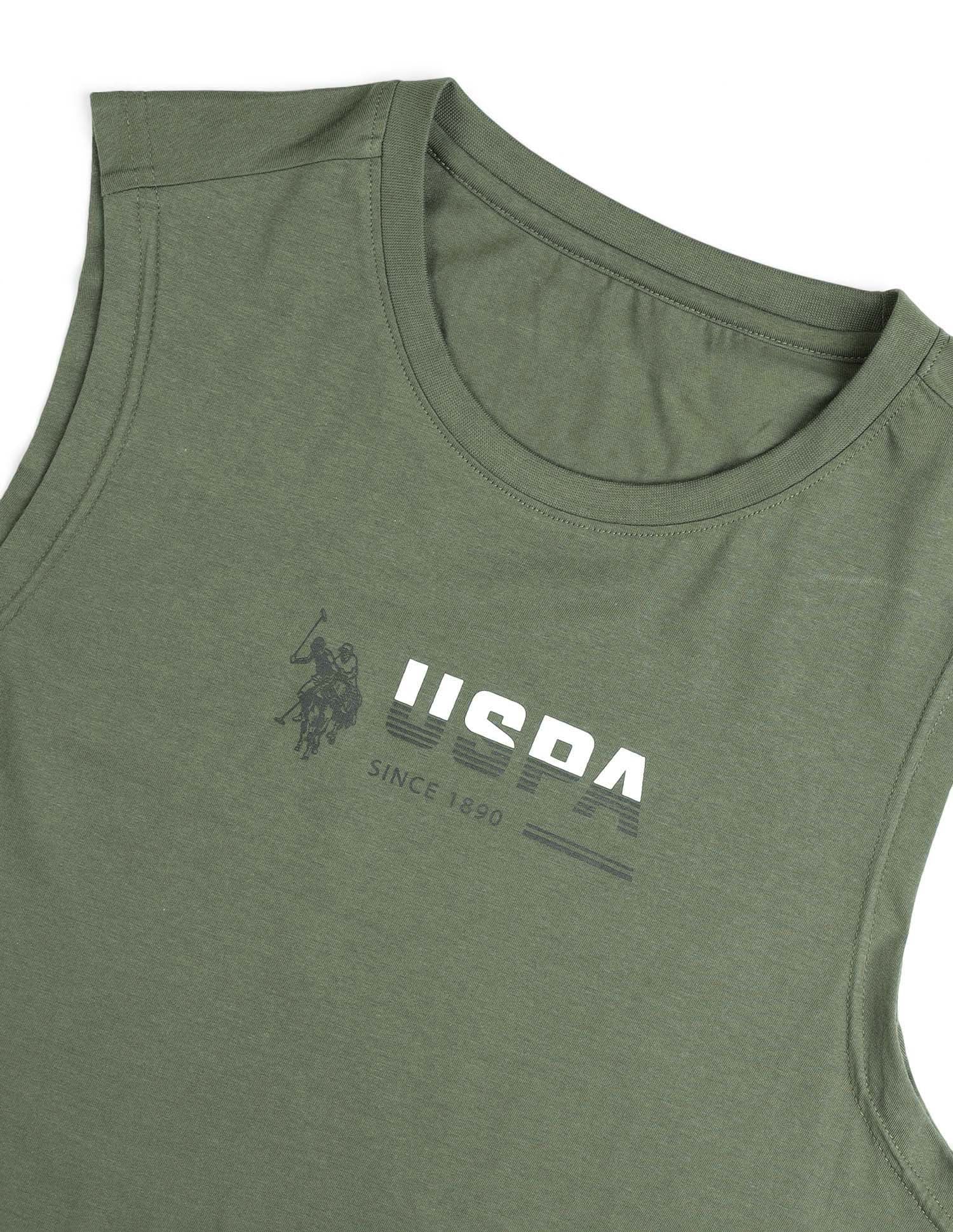 Brand Print Comfort Fit OEV06 Vest - Pack Of 1 Olive - U.S. POLO ASSN. | Large