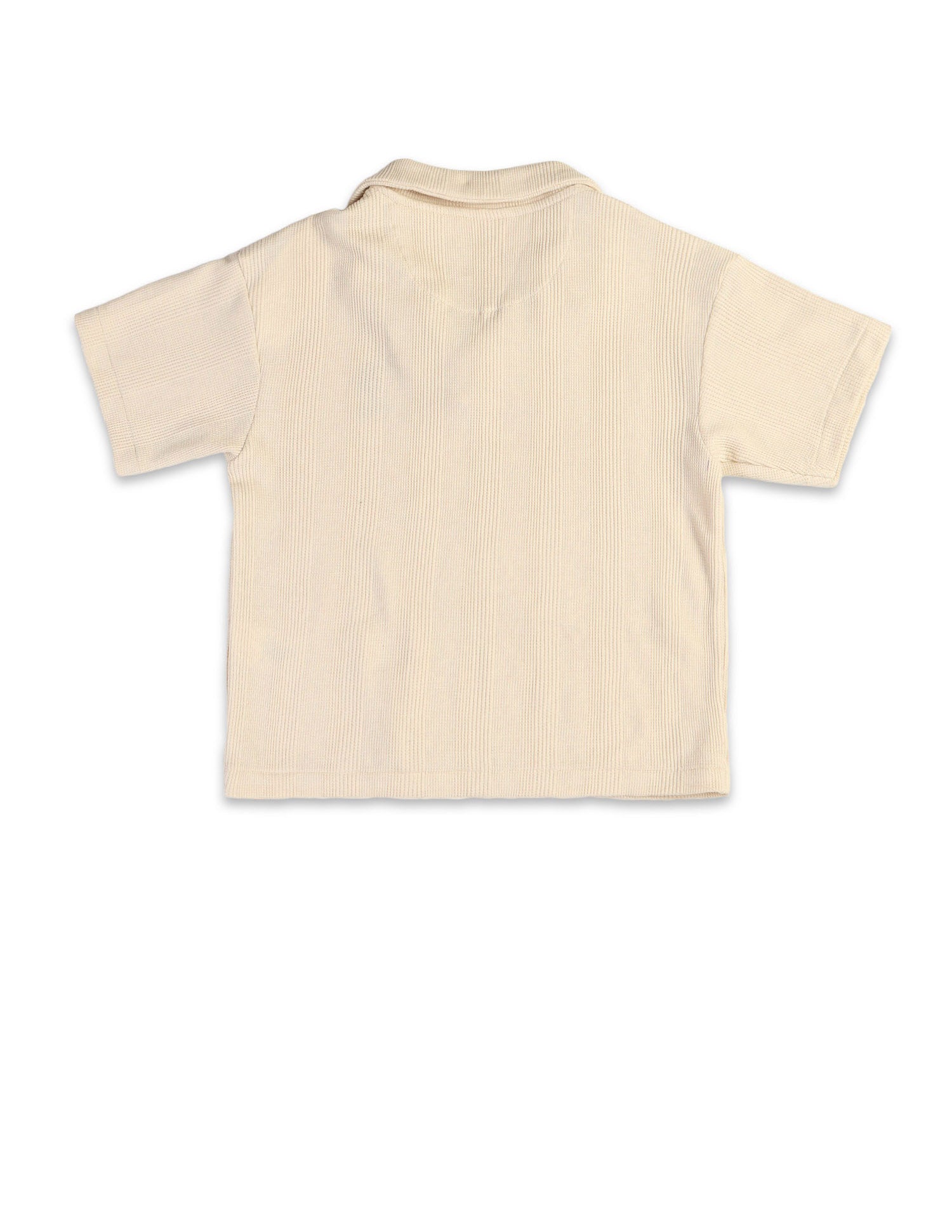 Boys Vertical Striped Boxy Fit Polo Shirt Ecru - U.S. POLO ASSN. | Large