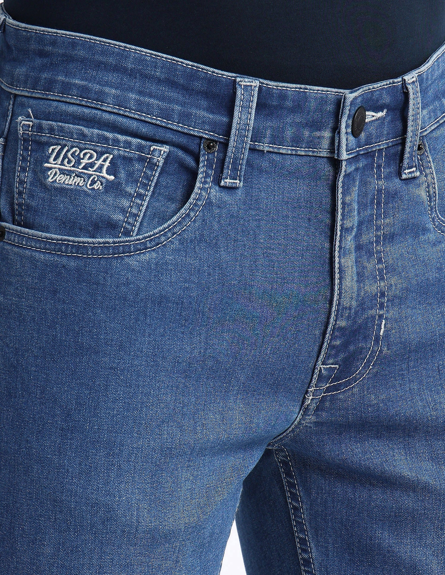 Regallo Skinny Fit Blue Jeans Blue - U.S. Polo Assn. India | Large