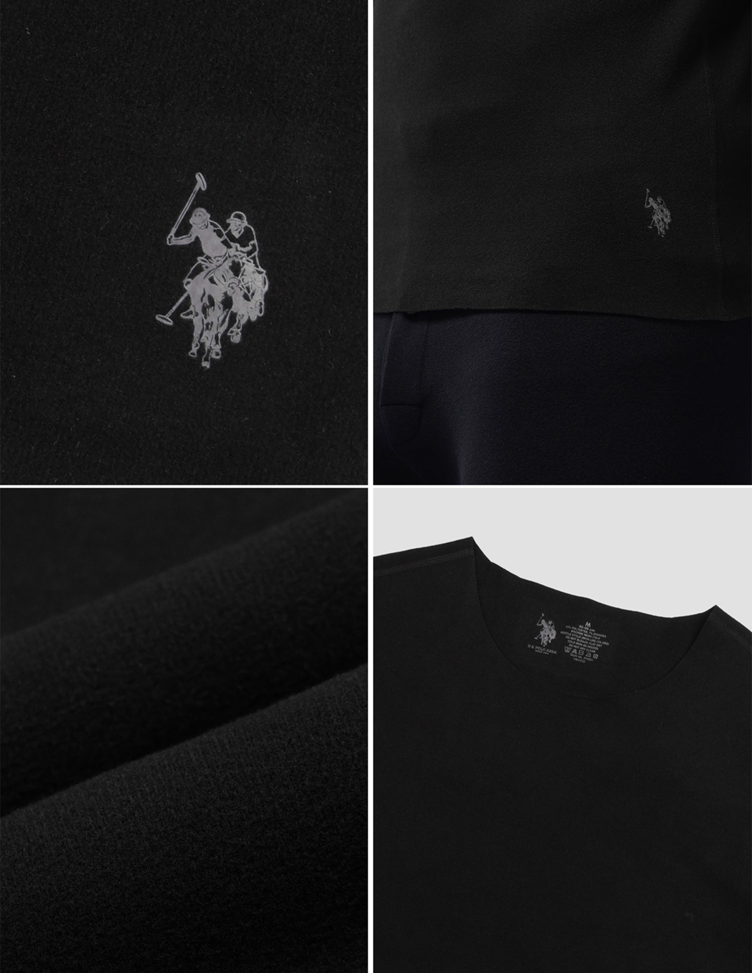 Comfort Fit Solid PH001 Thermal T-Shirt - Pack Of 1 Black - U.S. Polo Assn. India | Large