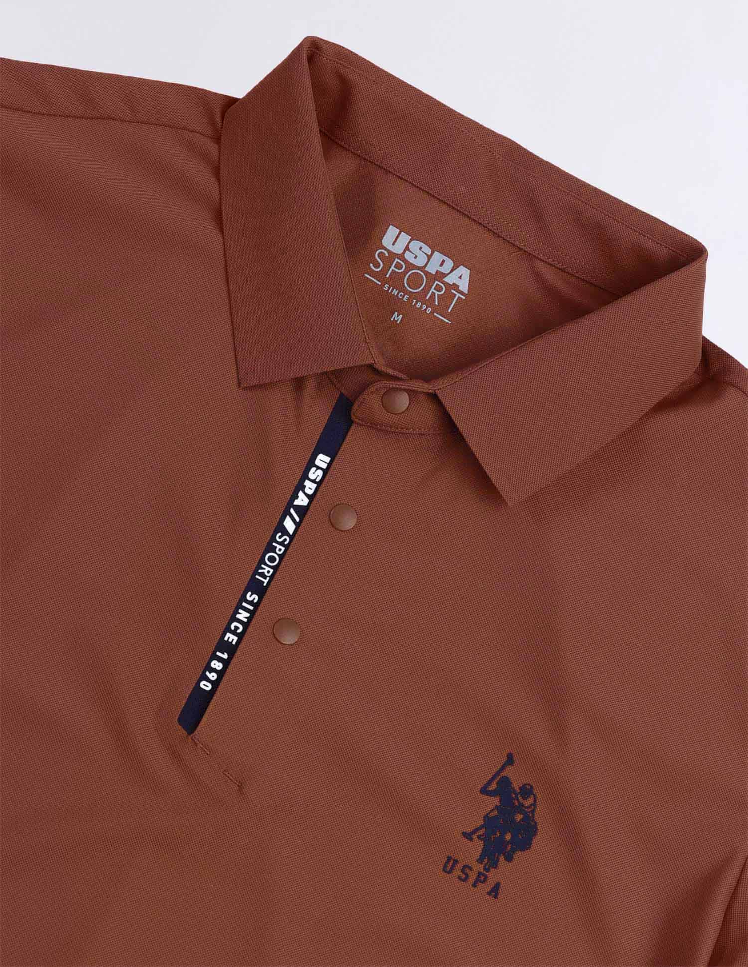 Solid Slim Fit Polo Shirt Rust - U.S. Polo Assn. India | Large