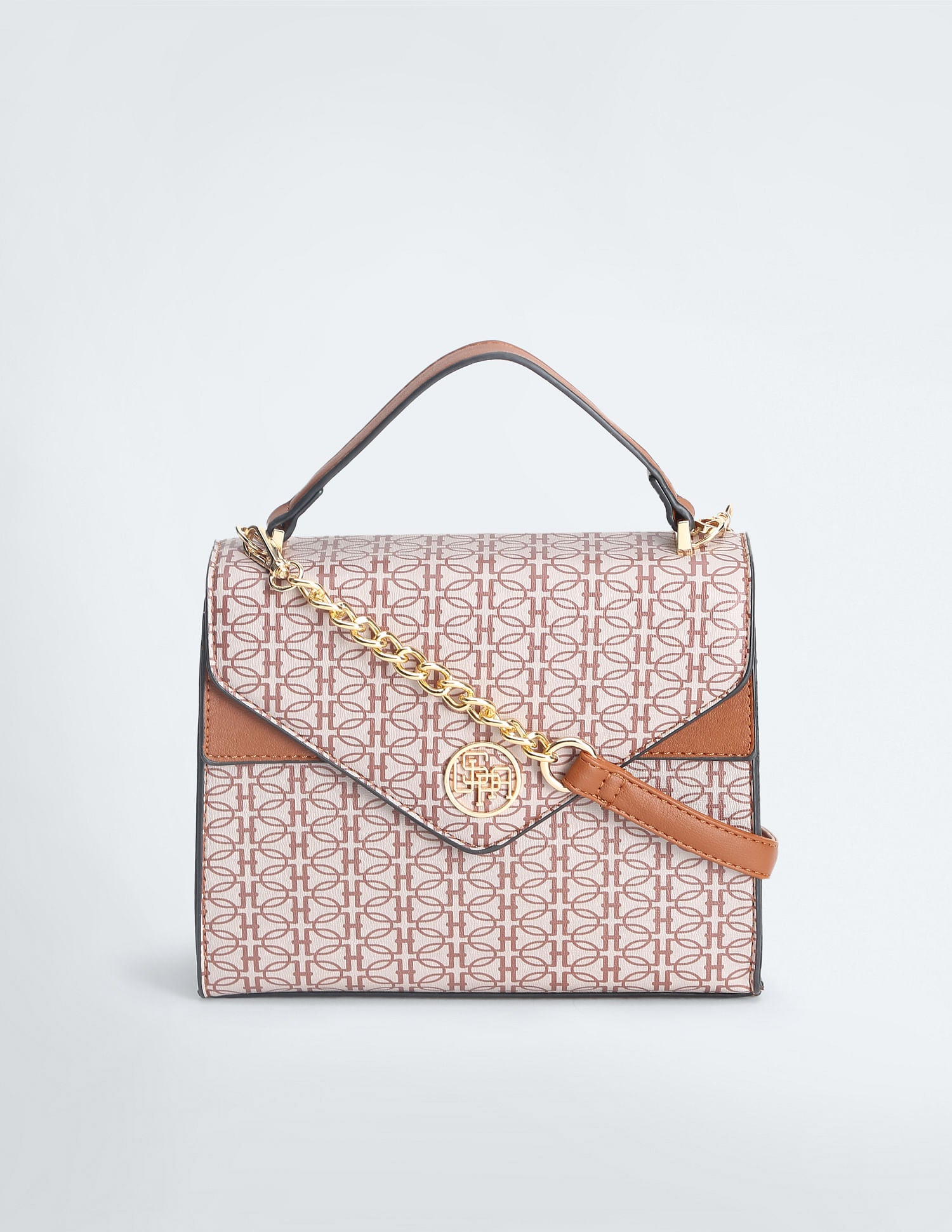 All Over Geometric Print Sling Bag Beige - U.S. POLO ASSN. | Large