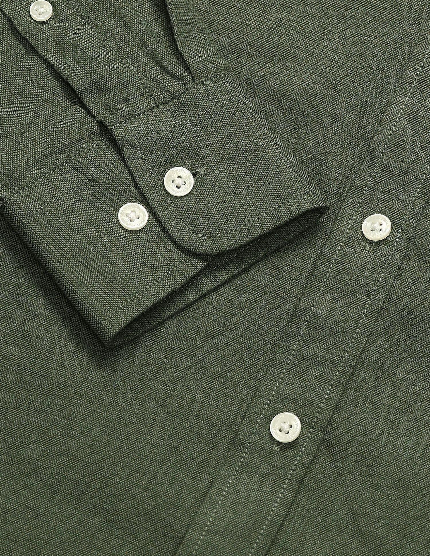 Textured Tailored Fit Shirt Olive - U.S. Polo Assn. India | Large