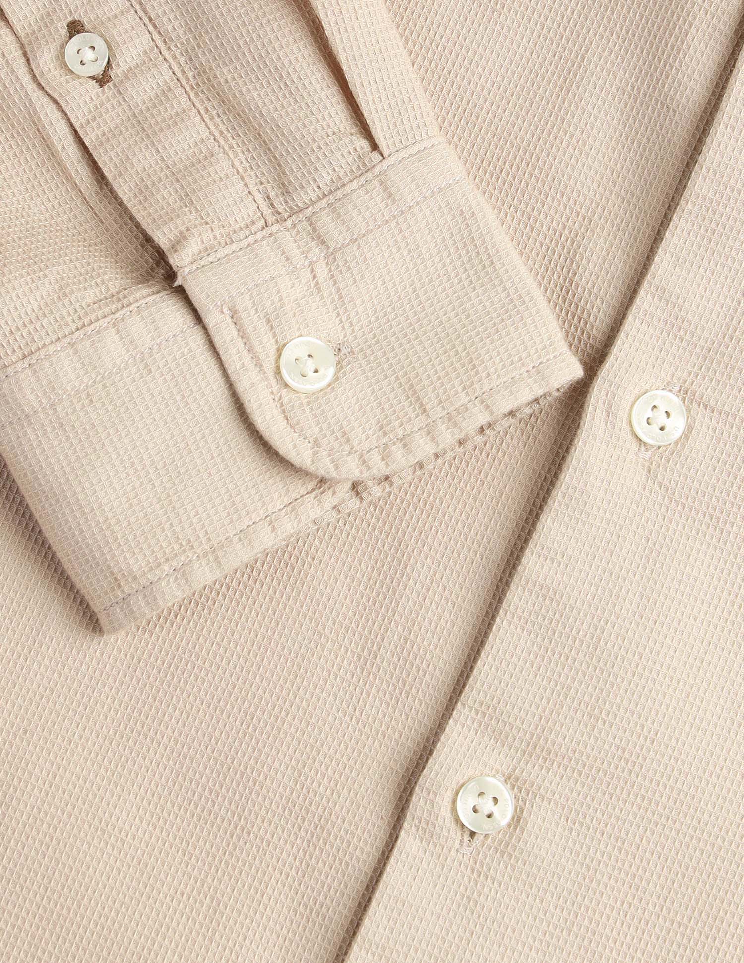 Solid Regular Fit Shirt Cream - U.S. POLO ASSN. | Large