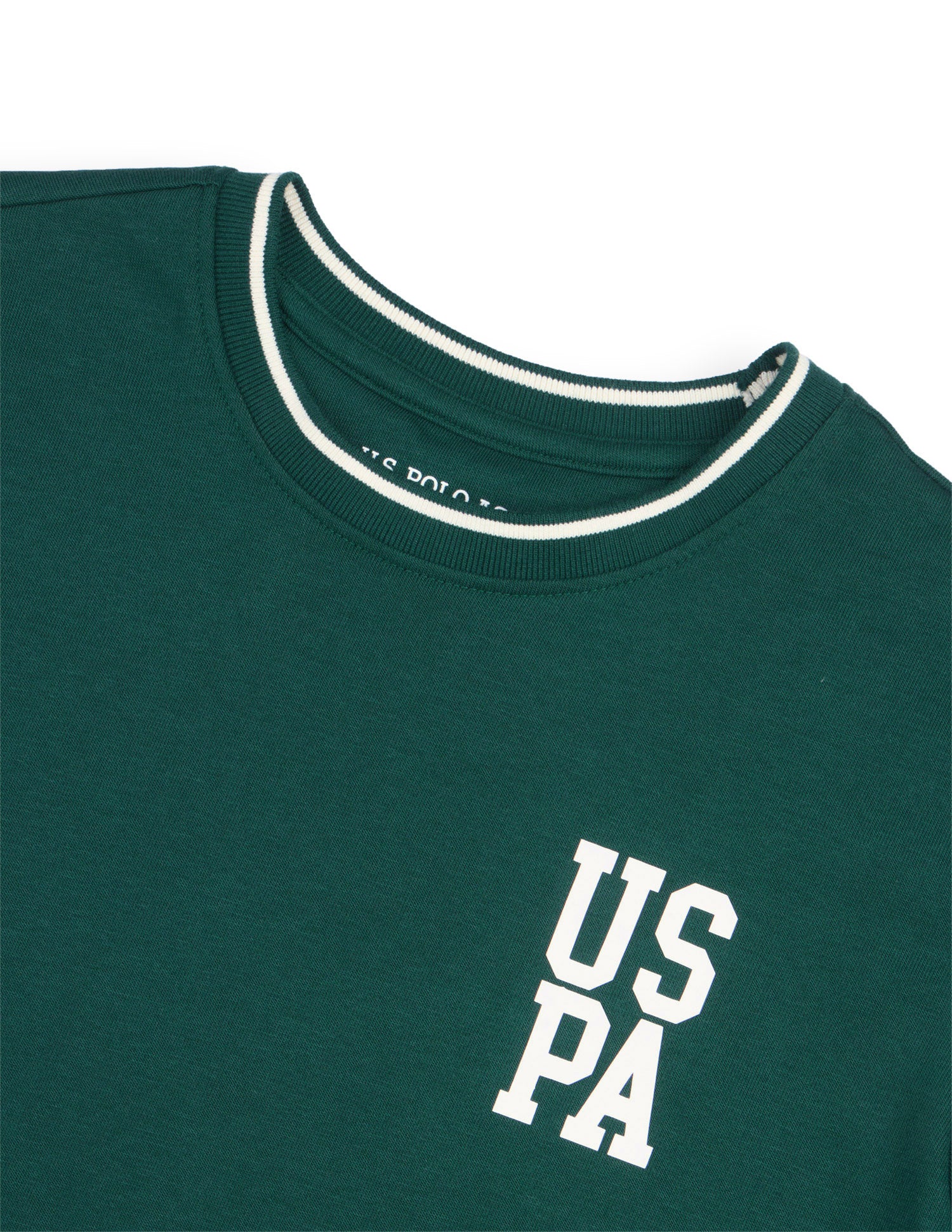 Solid Relaxed Fit Sweatshirt Dark Green - U.S. Polo Assn. India | Large